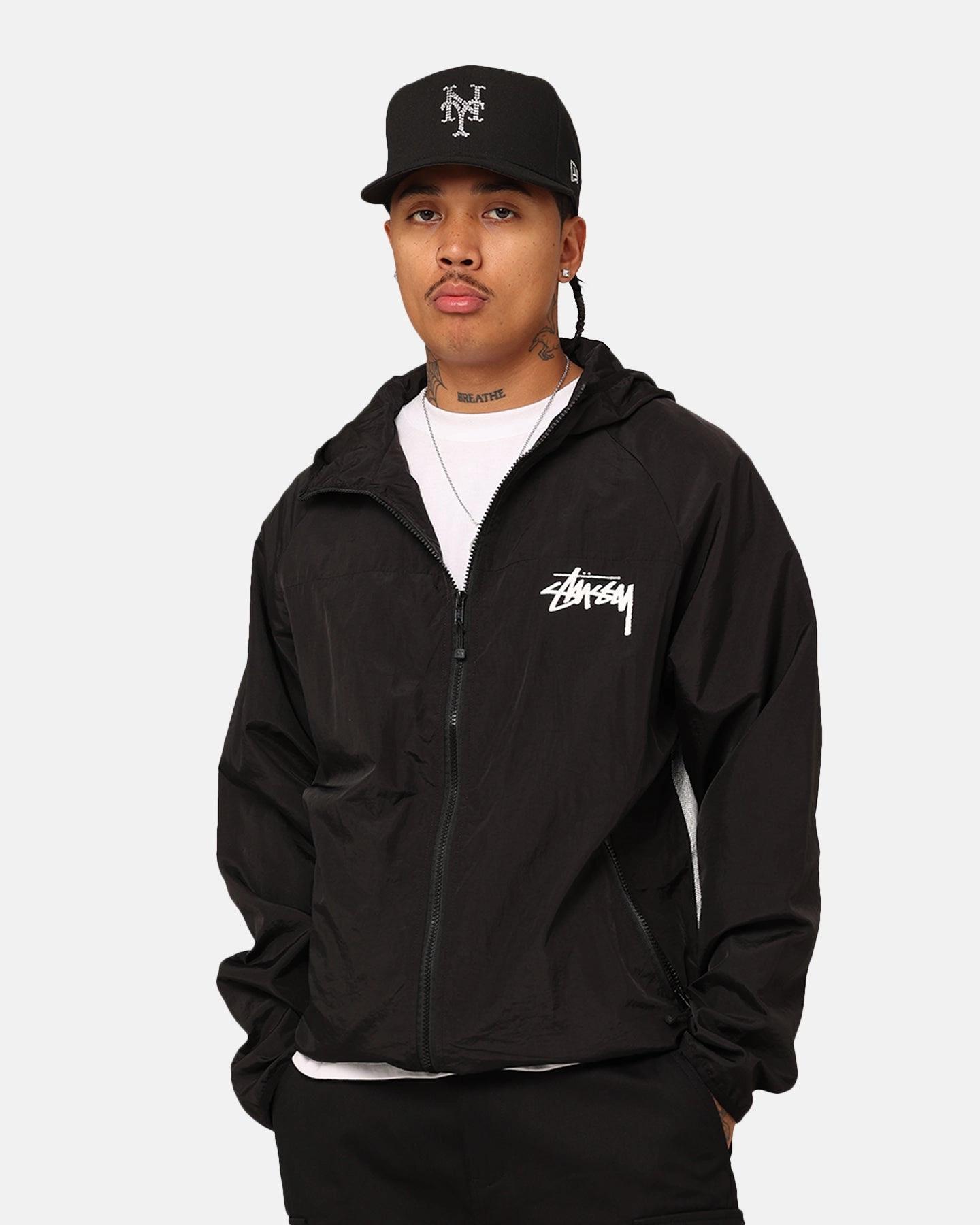 Stussy 8 Ball Fade Spray Jacket Black Easy Comfort suitable for night wear