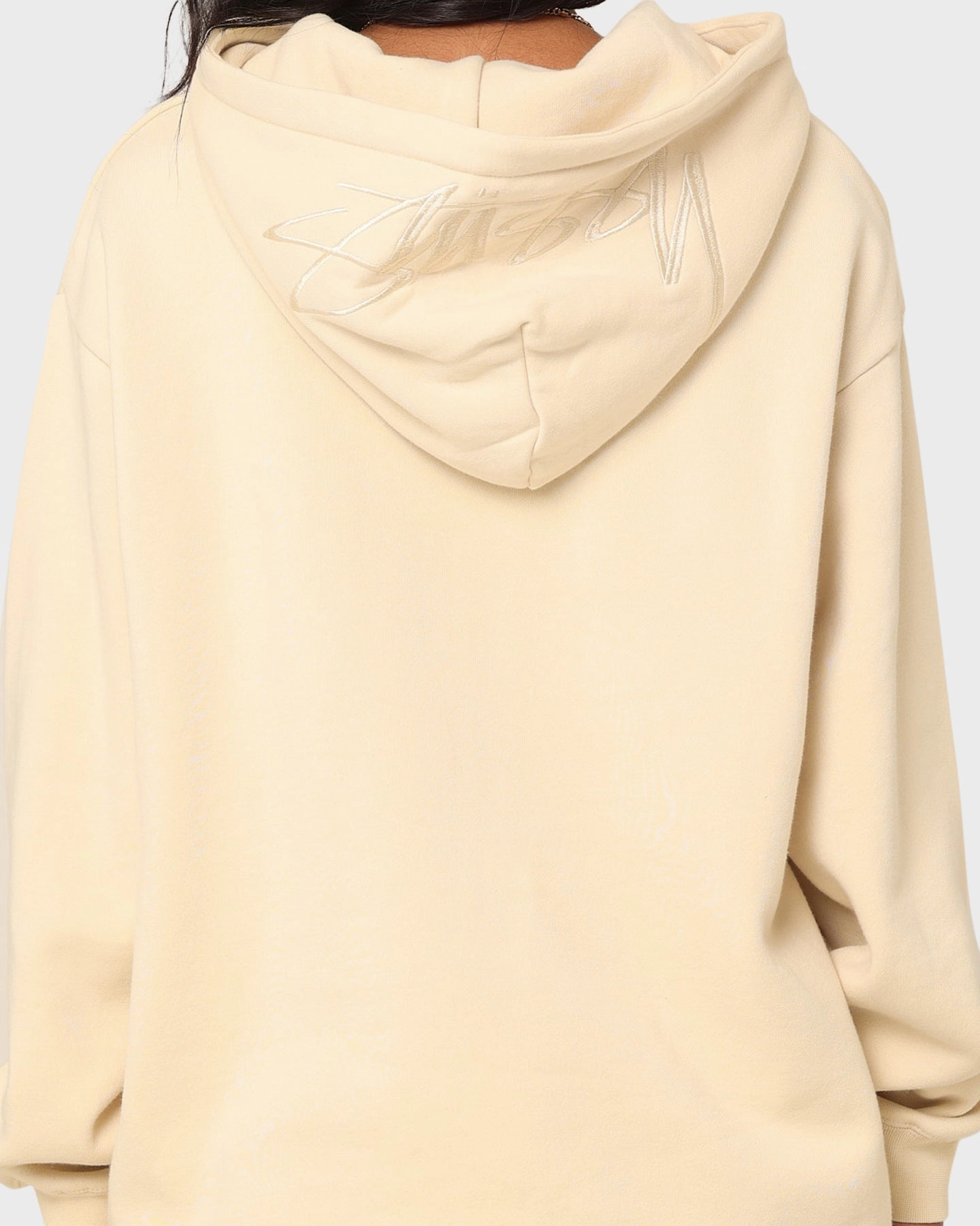 Fresh Function Modern Style Stussy Back Appliqu?? 50/50 Hoodie Cream