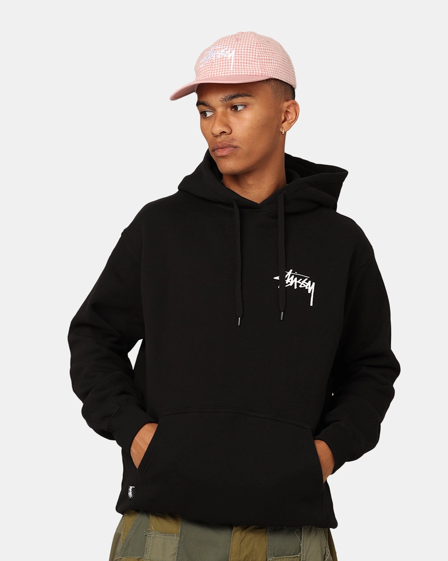 Stussy Crown Fleeced Hoodie Black City Ready