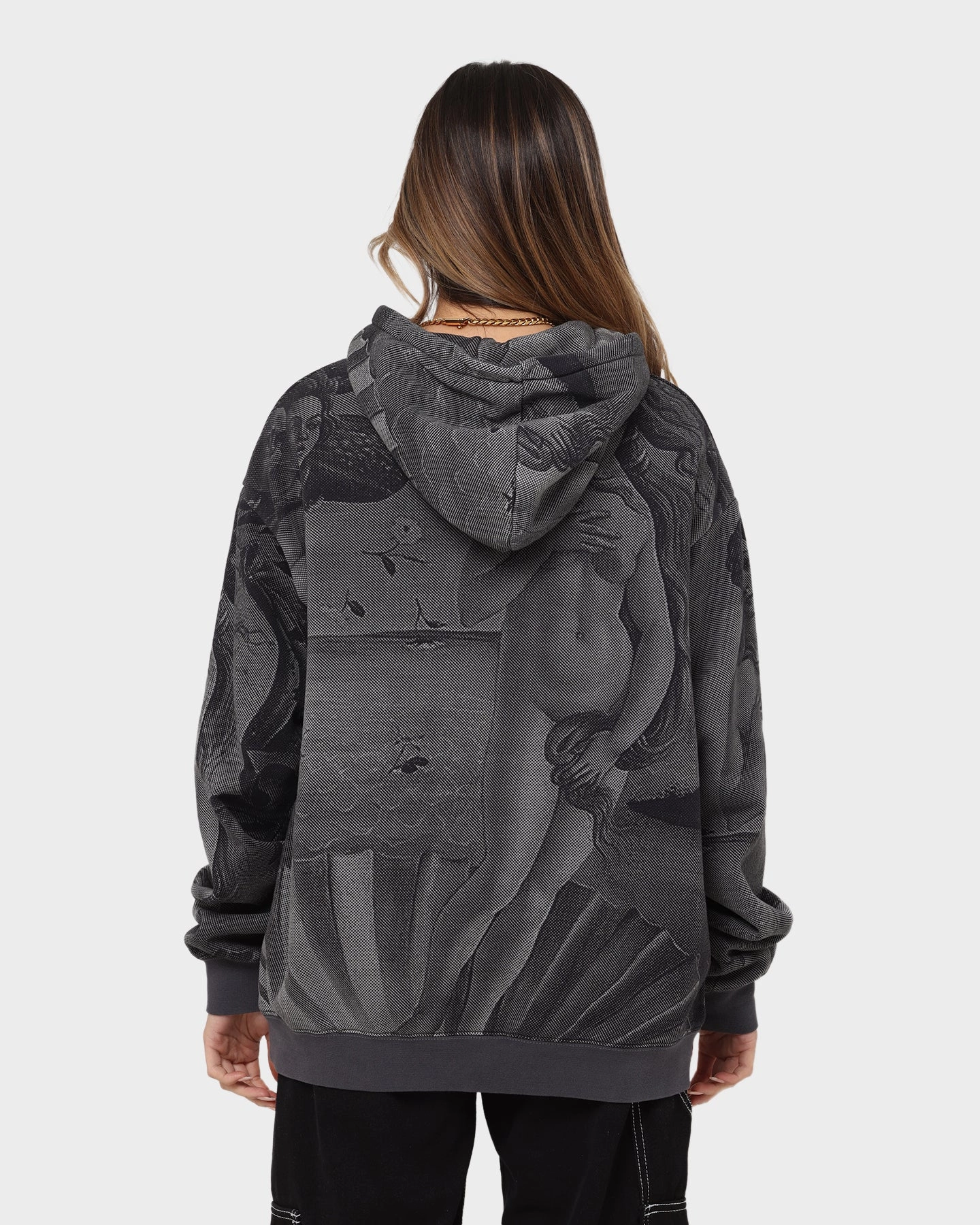 Smooth Zipper Action graduation Stussy Dyed Venus Hoodie Black