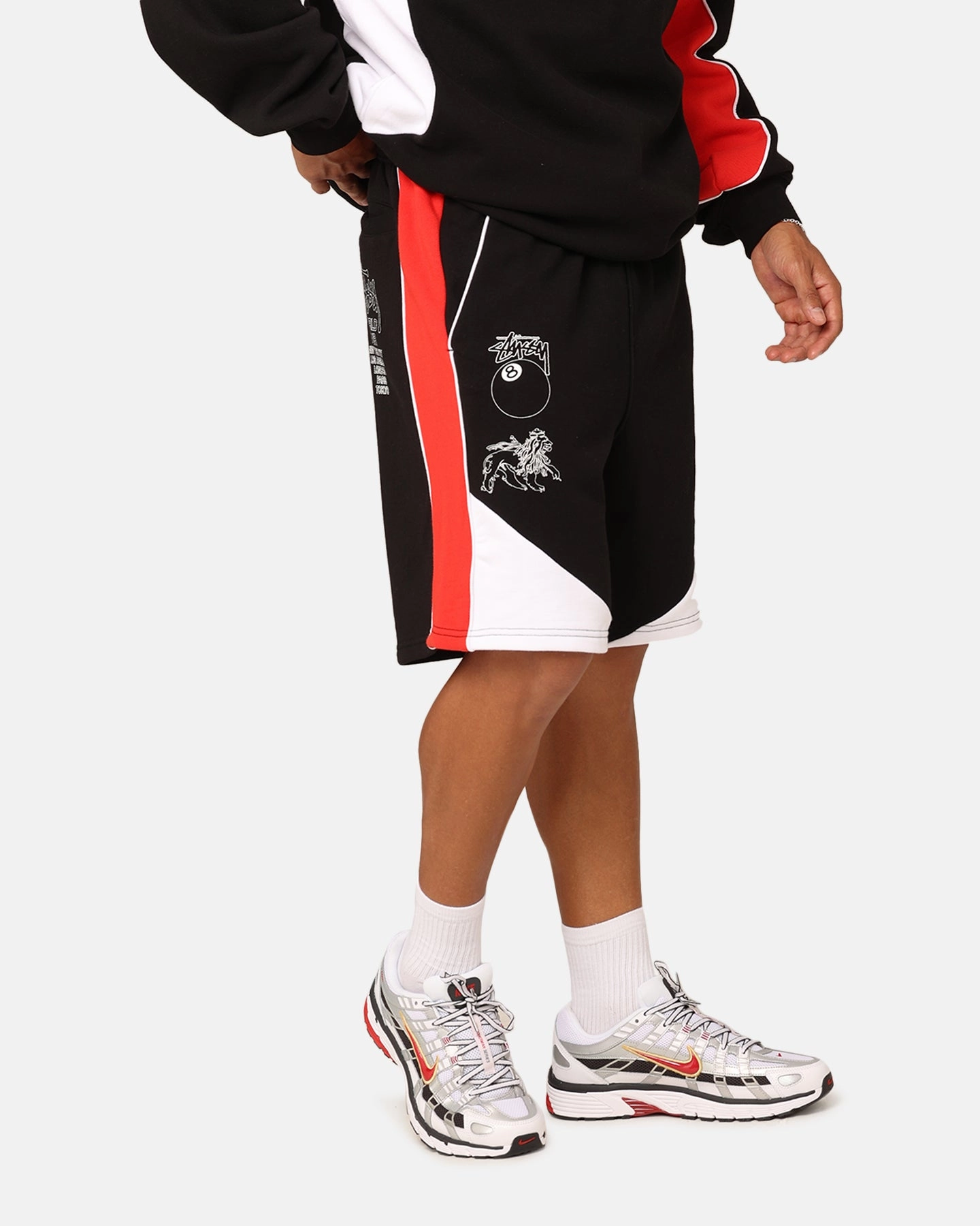 Stussy Football Panelled Shorts Black Sustainable