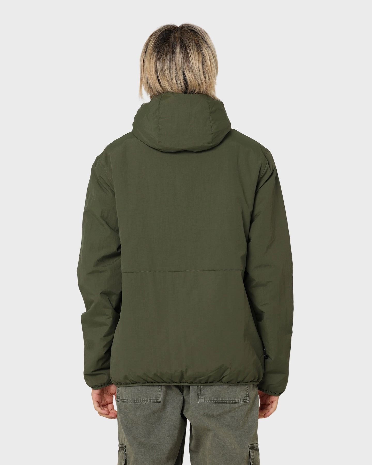 Stussy Graffiti Nylon Hooded Jacket Flight Green Eco Friendly Textile