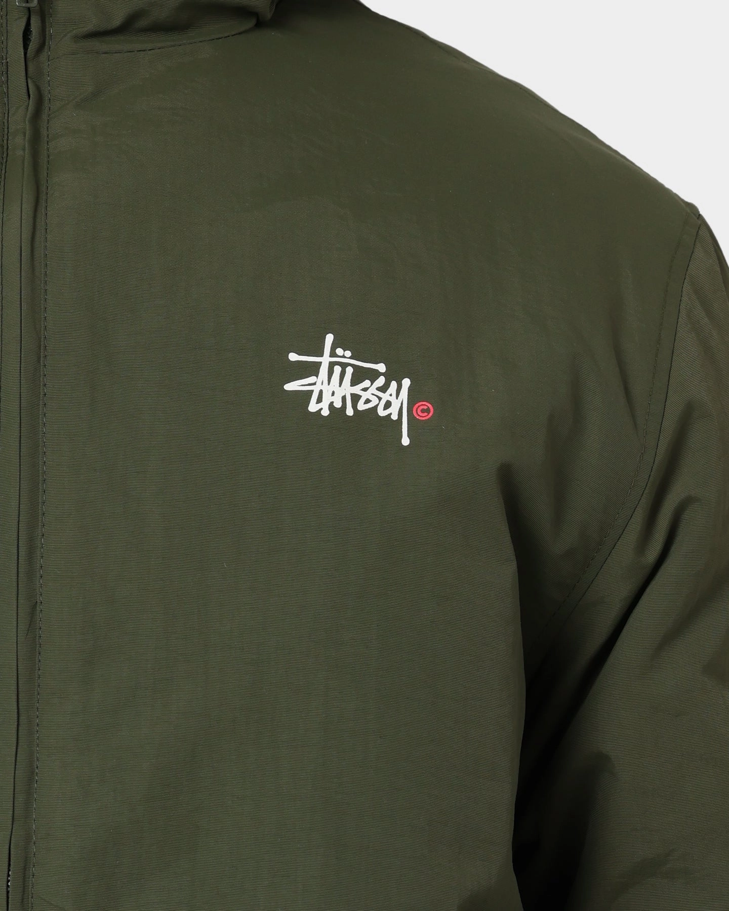 Stussy Graffiti Nylon Hooded Jacket Flight Green Sense