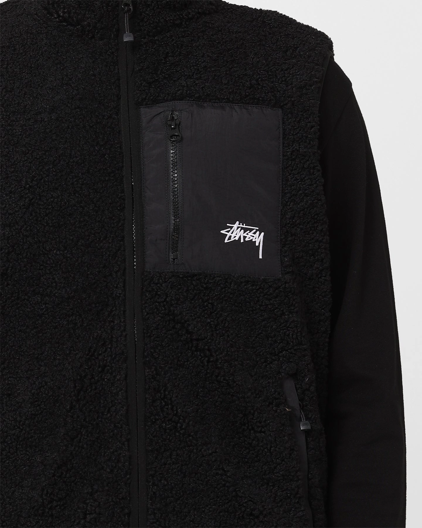 Optimize campfire Stussy Reversible Stock Sherpa Jacket Black