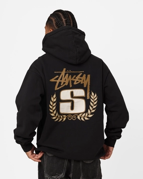 Stussy S Wreath Hoodie Black High-Tech Fabric