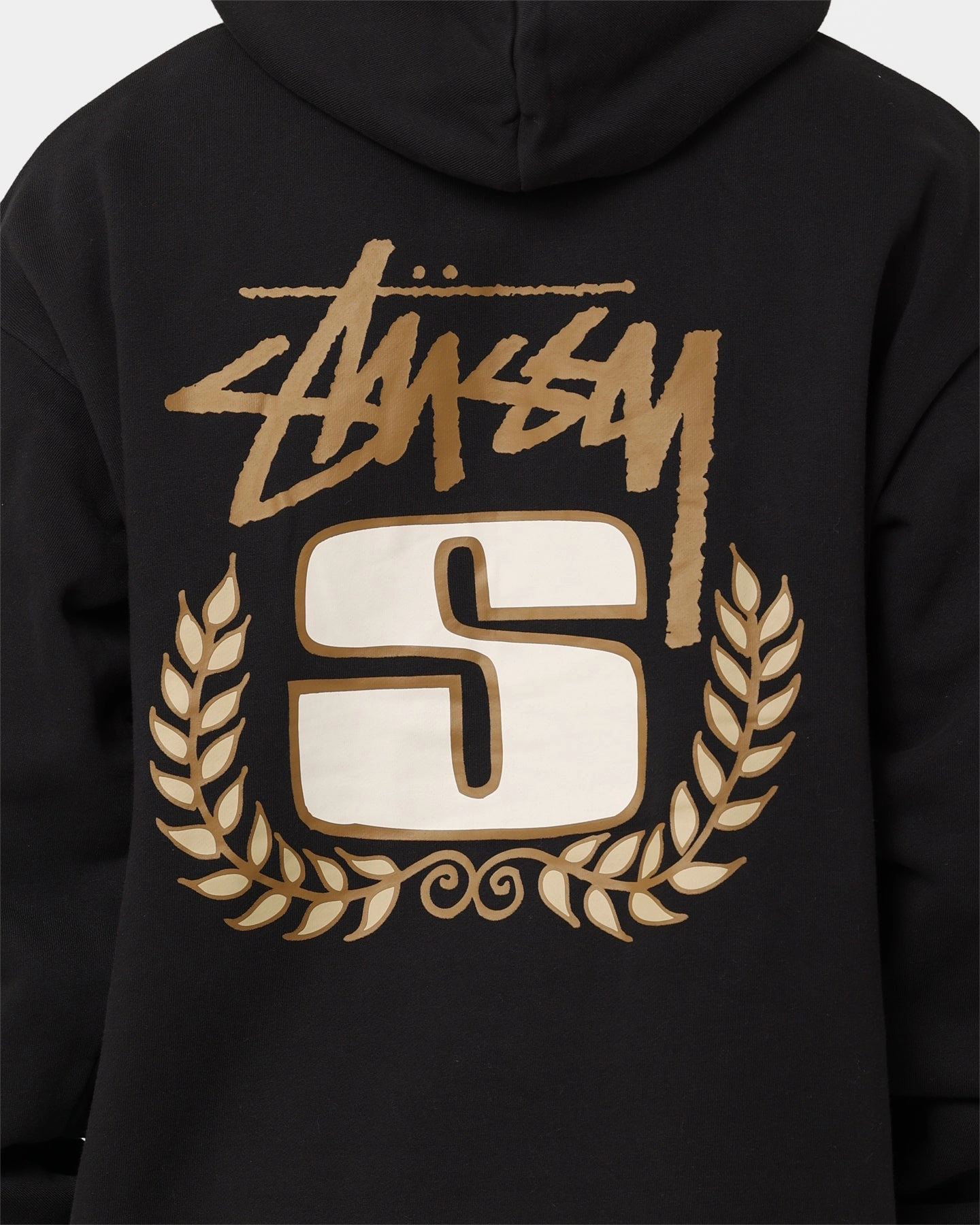 Stussy S Wreath Hoodie Black Hidden Compartments Skinny Fit