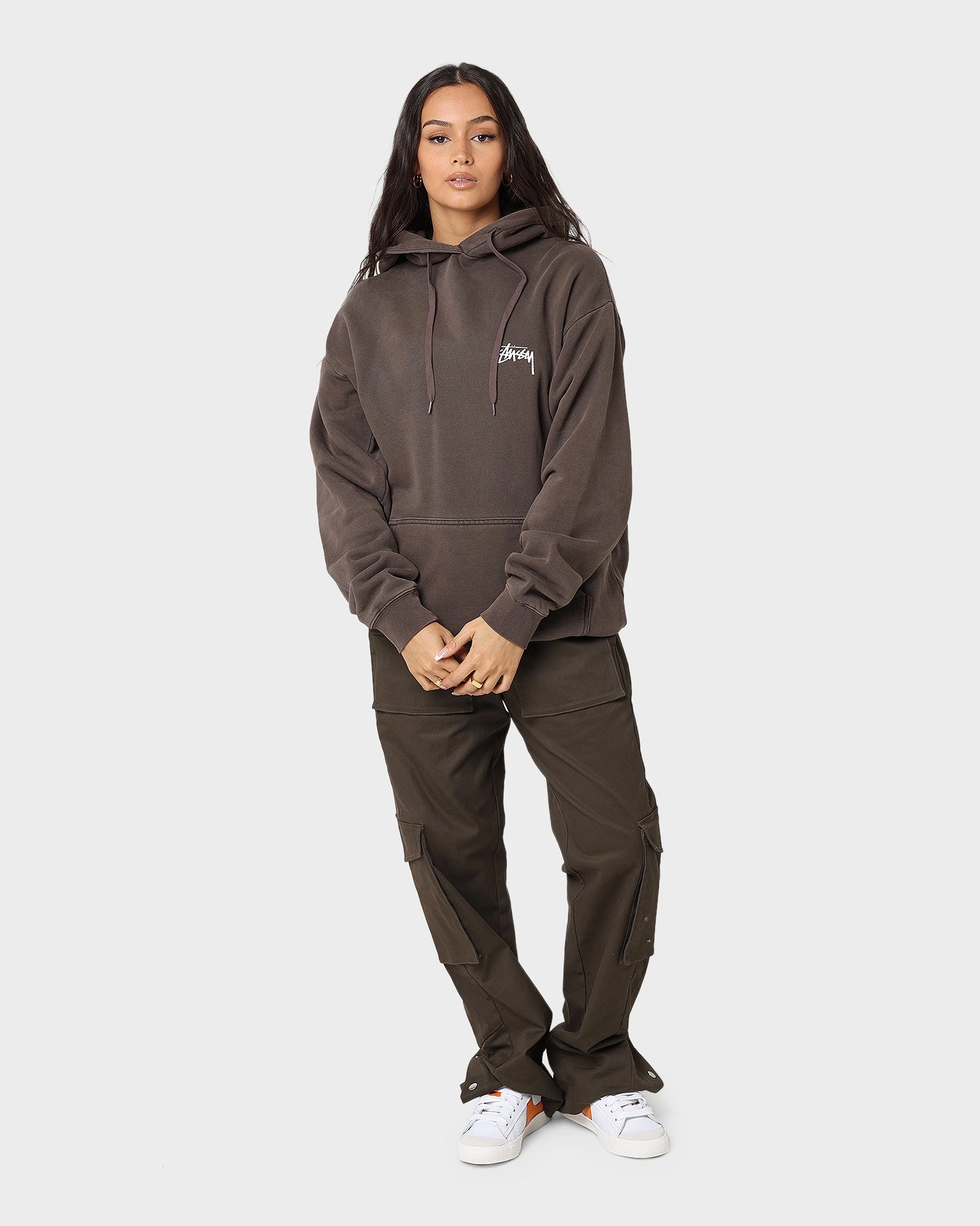 Stussy Something's Cooking Hoodie Brown Pigment School spirit Soft and Light
