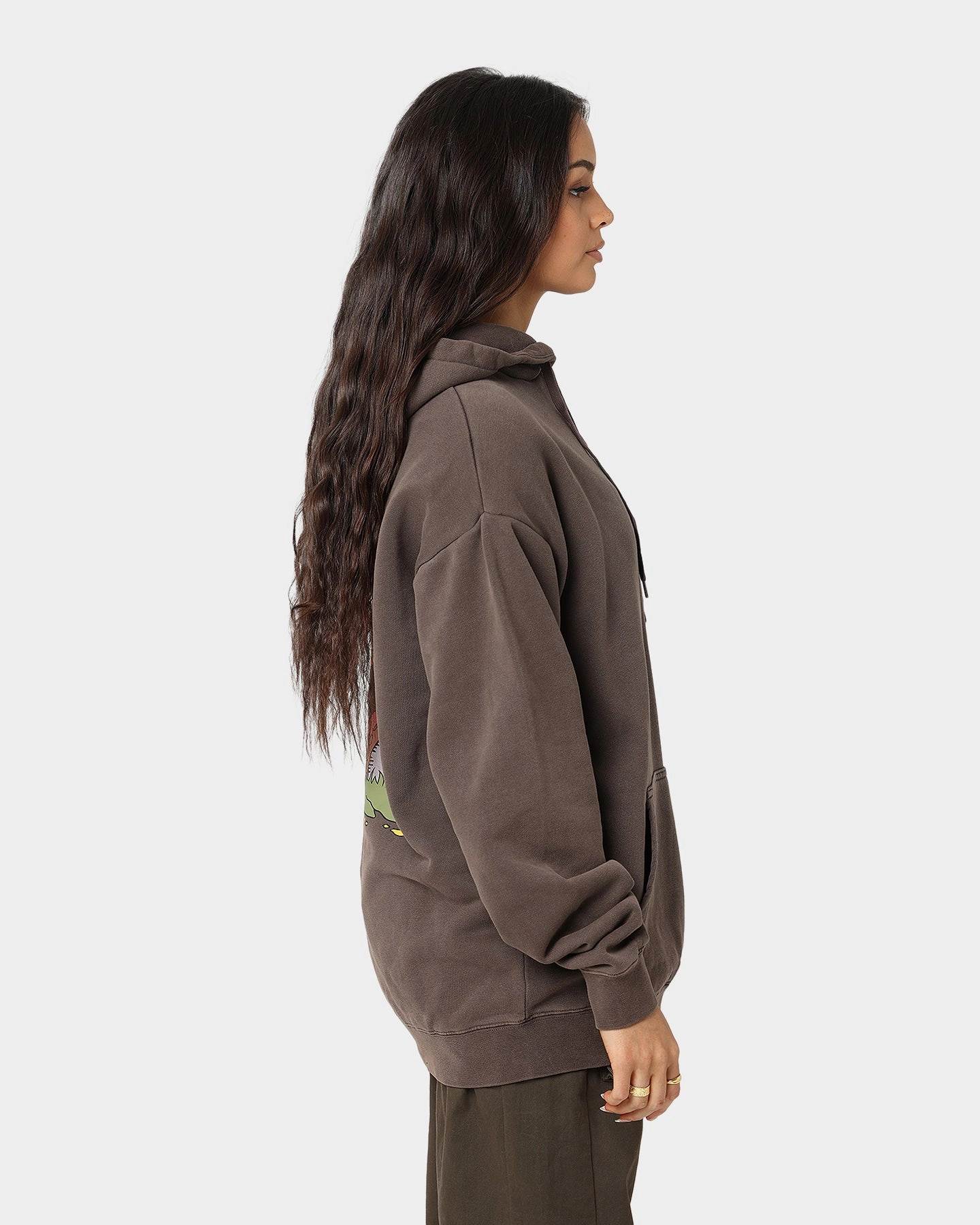 Casual Fit Stussy Something's Cooking Hoodie Brown Pigment