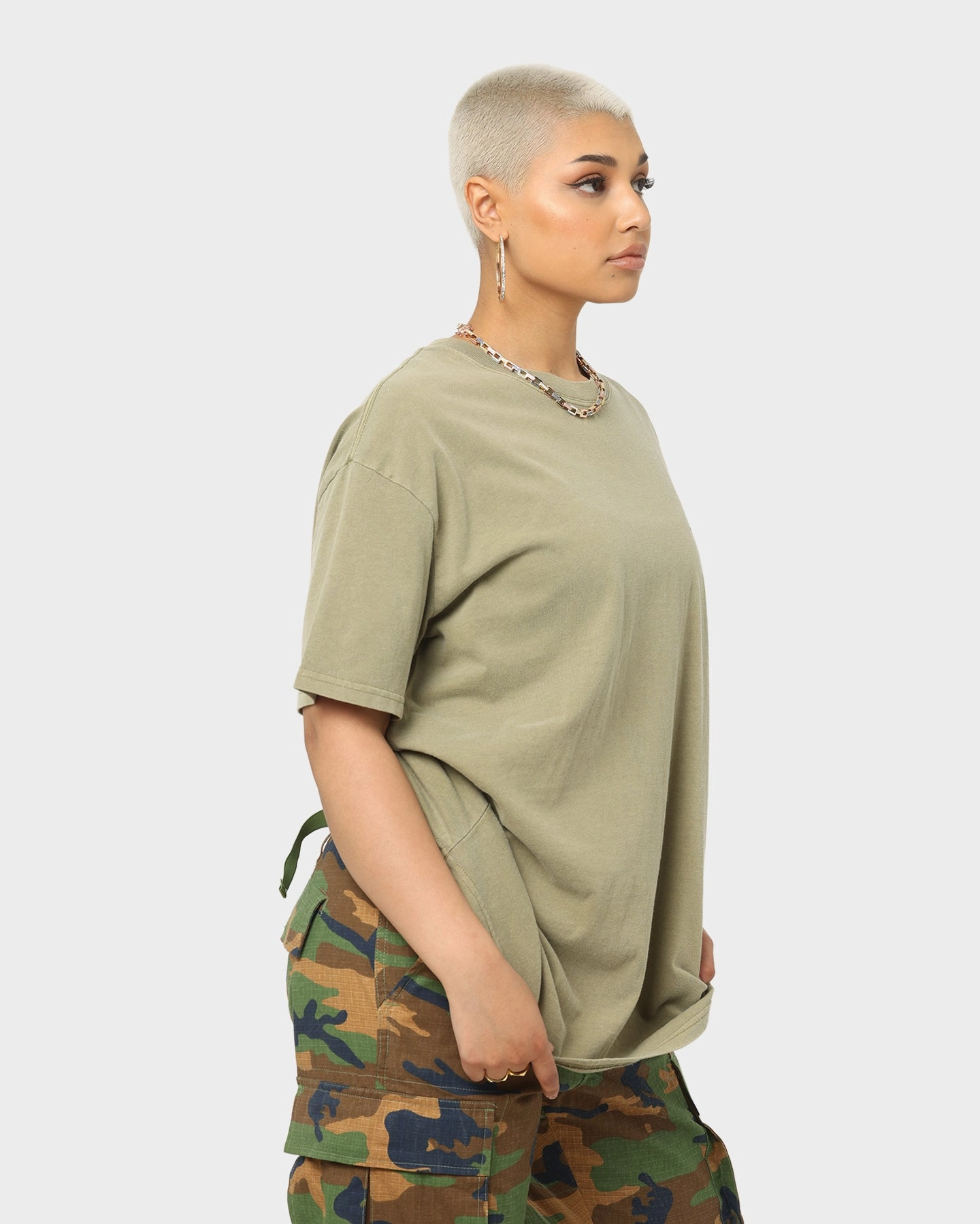 Holiday Casual Chill Style Stussy Spring Weeds T-Shirt Pigment Light Khaki