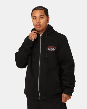 FlexibleMovement Expandable Sleeve Cuffs Stussy SS Link Lightweight Denim Jacket Black Denim