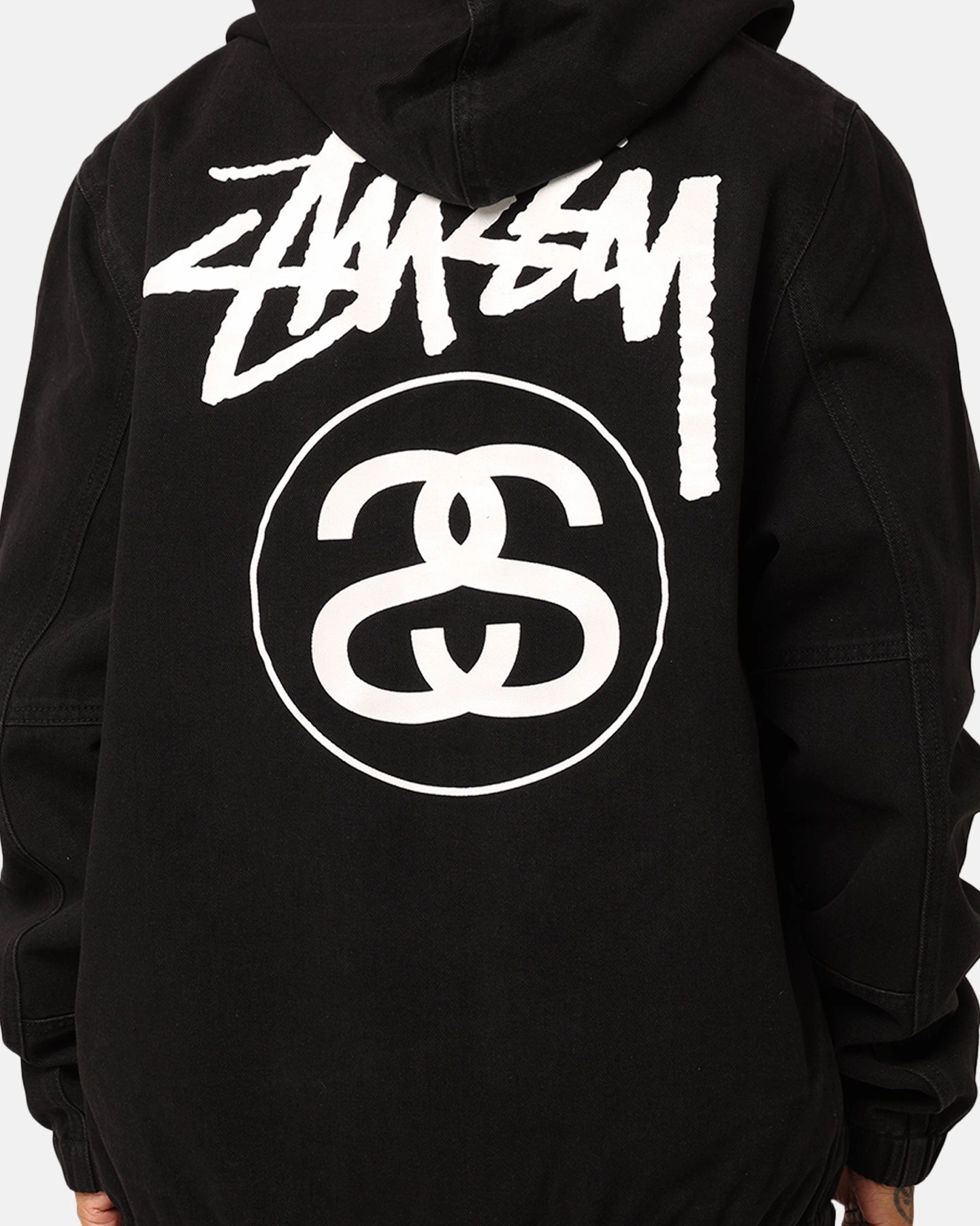 Stussy SS Link Lightweight Denim Jacket Black Denim Compression Packed Design Market