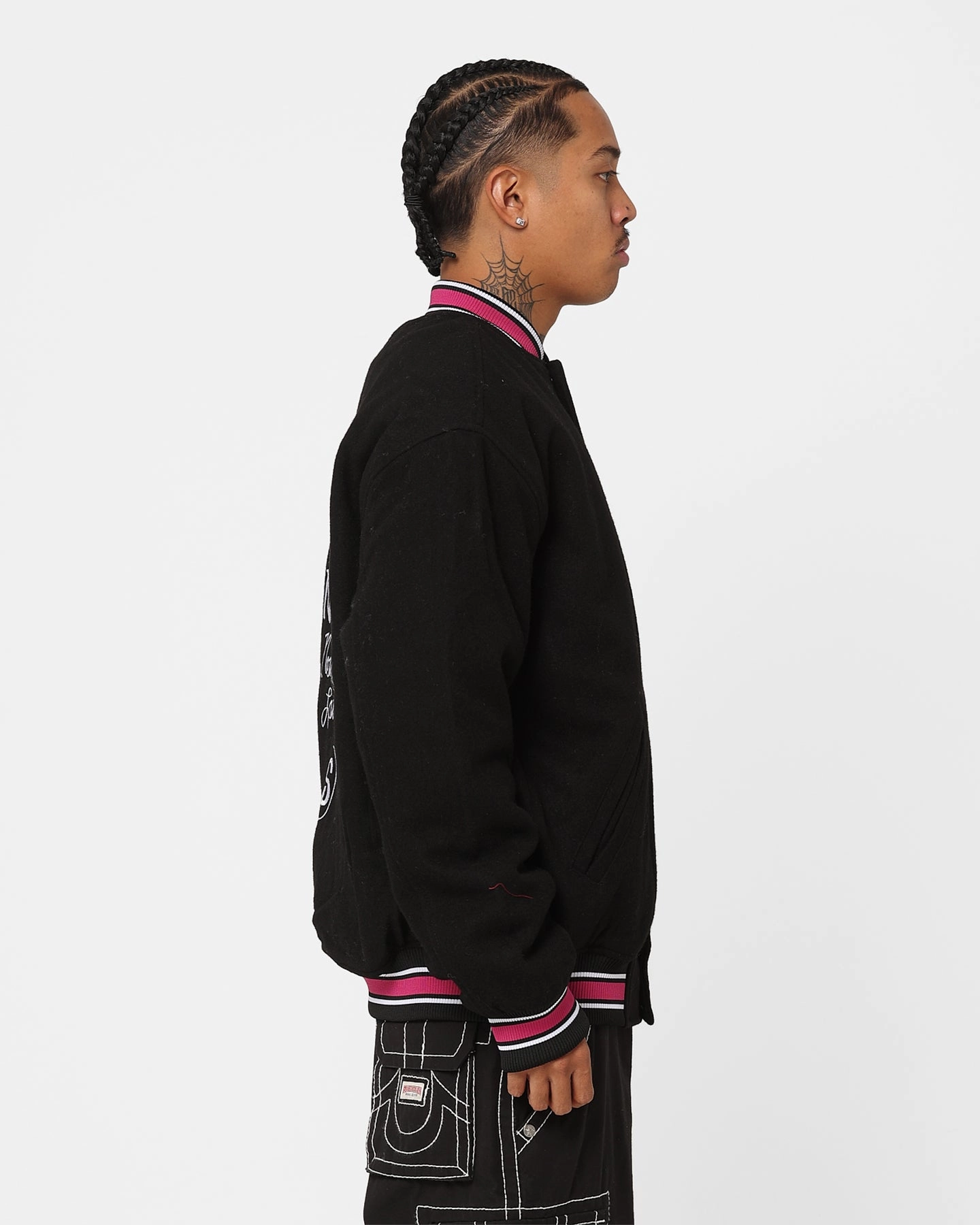 Stussy Varsity Jacket Black Clock Disrupt
