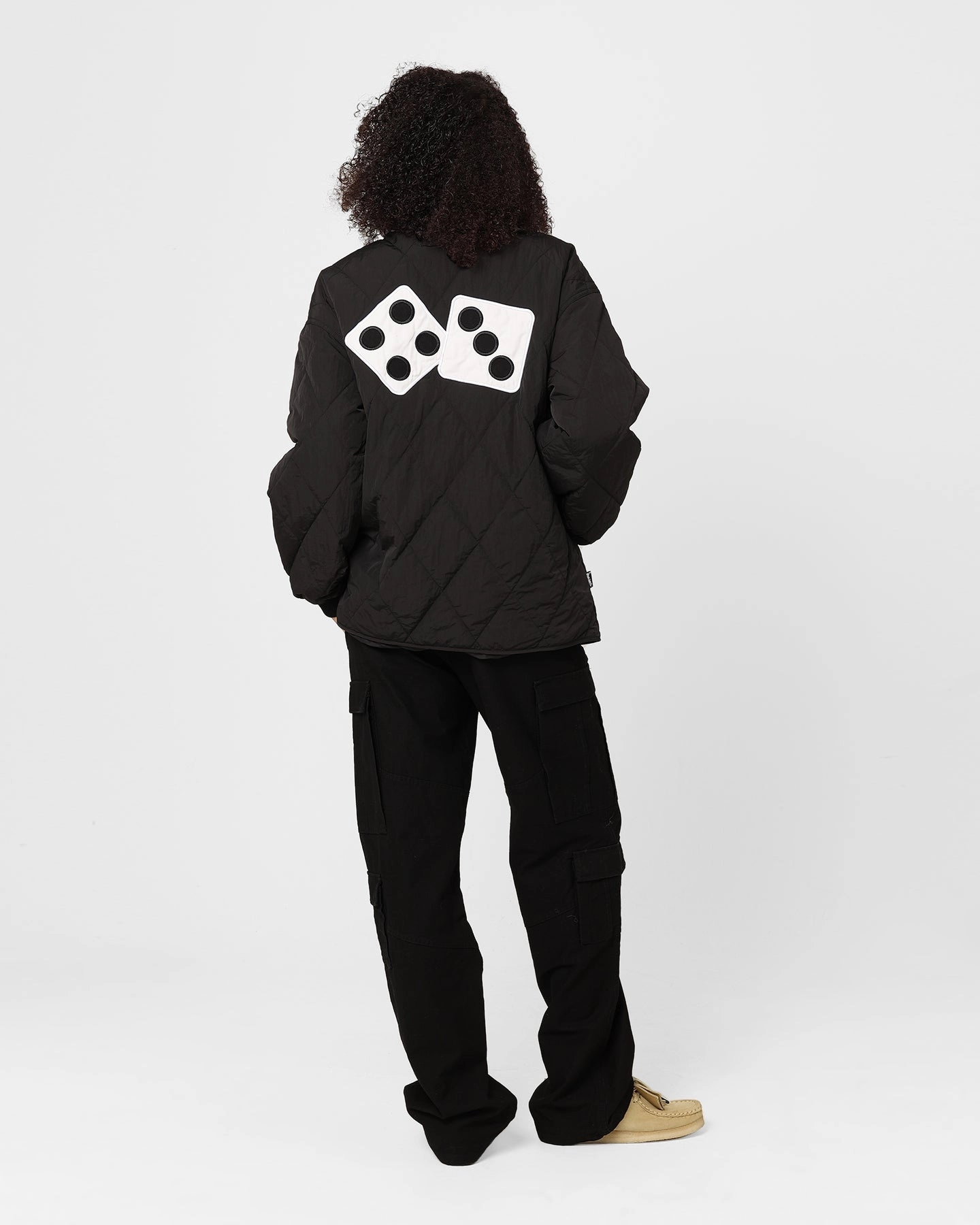 Stussy Women's Dice Quilted Jacket Black University