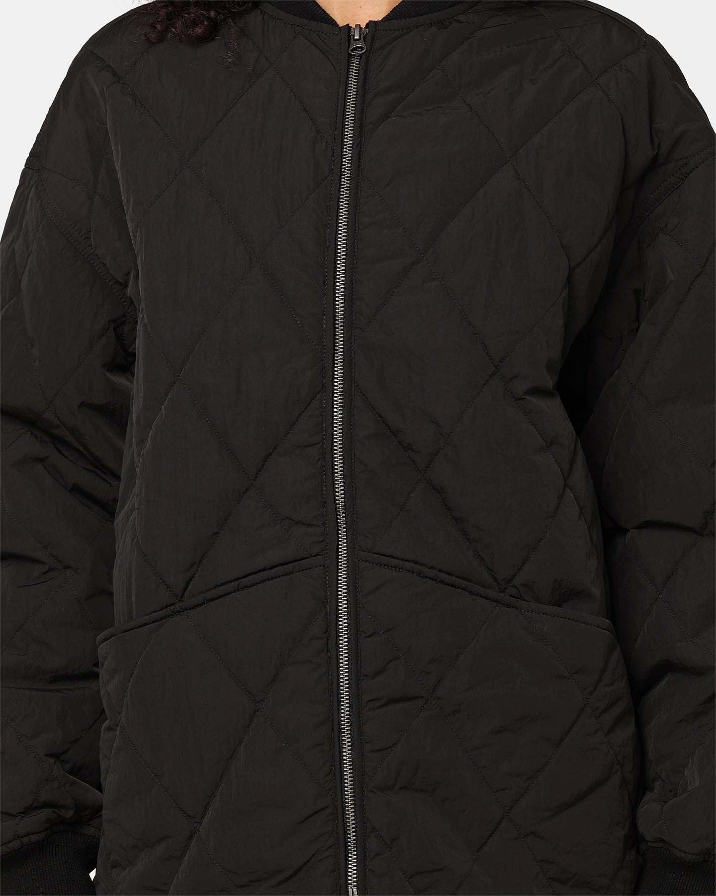 Breathable Layer Compressed Packaging Stussy Women's Dice Quilted Jacket Black