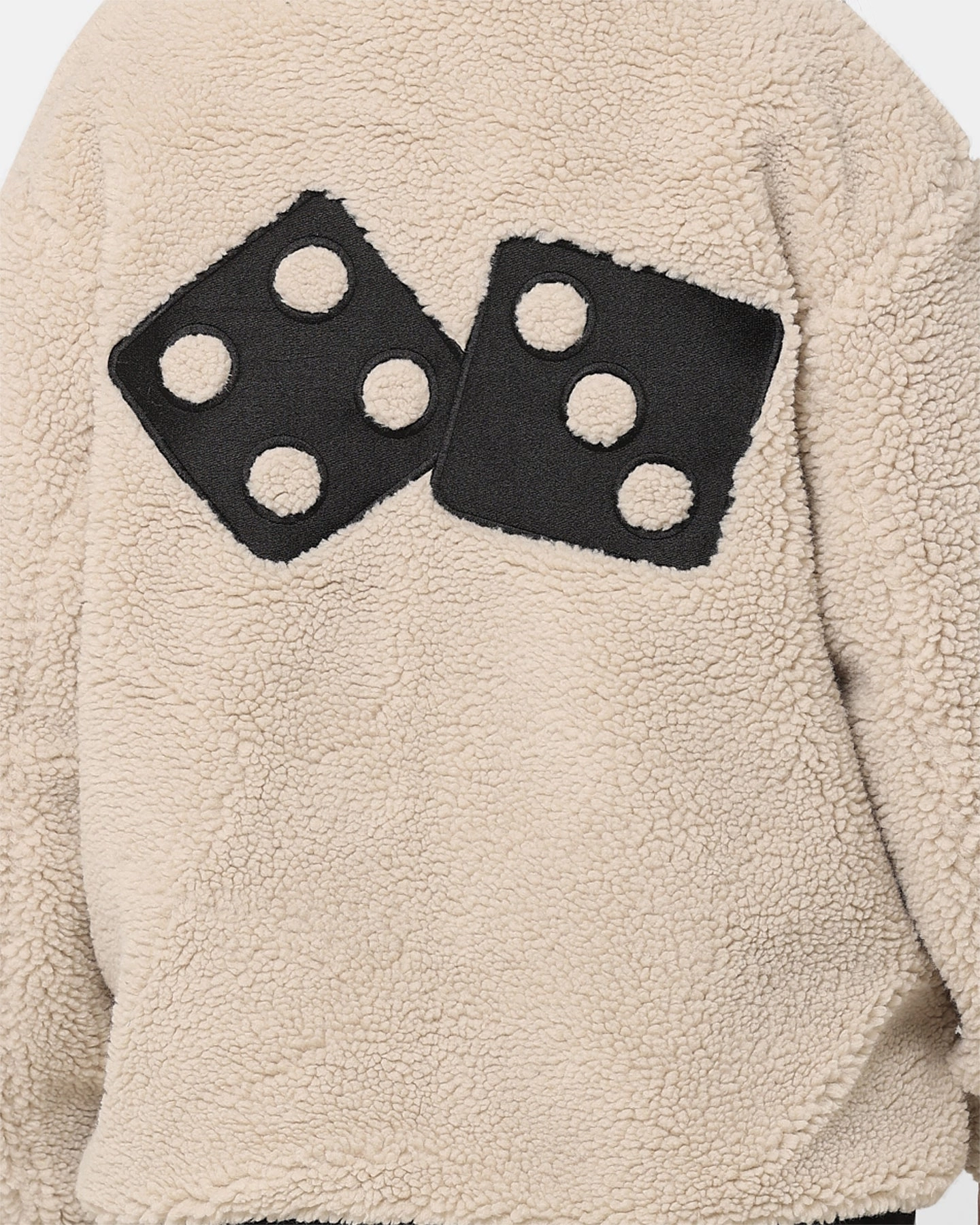 suitable for solo travel Valentine's Day Stussy Women's Dice Sherpa Jacket Winter White