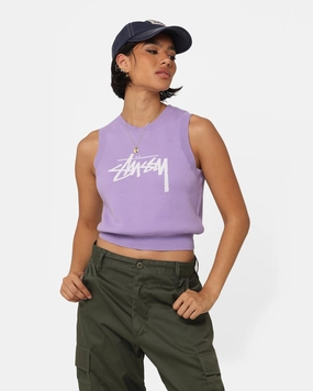 Stussy Women's Stussy Knit Vest Washed Violet Shampoo Stretch Fit