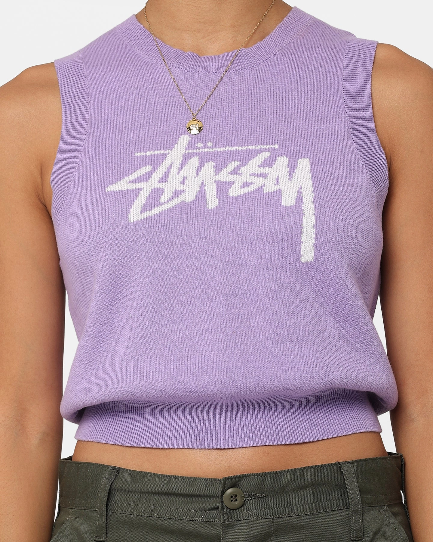 Non Bulky Design Stussy Women's Stussy Knit Vest Washed Violet