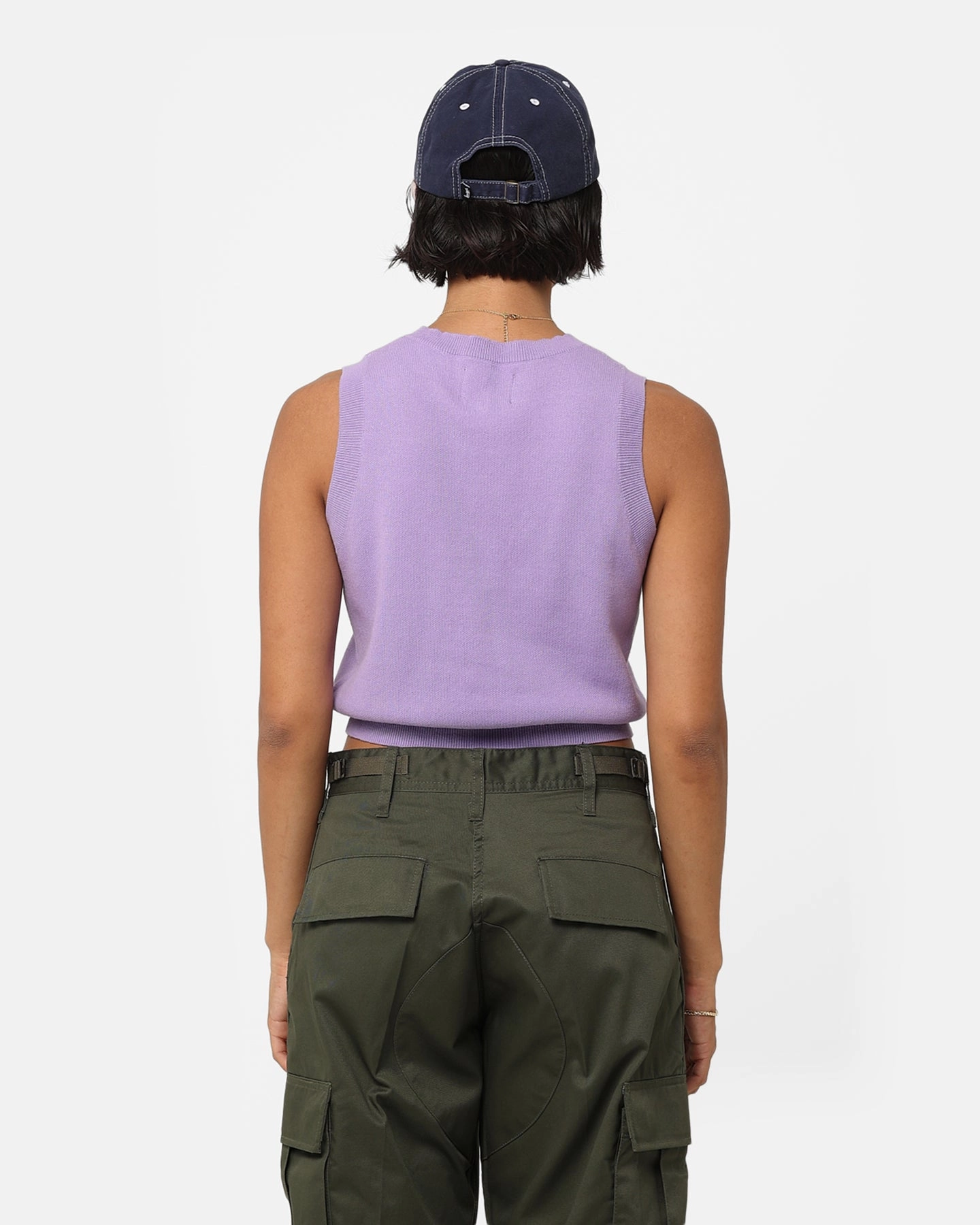 half-zip Moisture Wicking Technology Stussy Women's Stussy Knit Vest Washed Violet