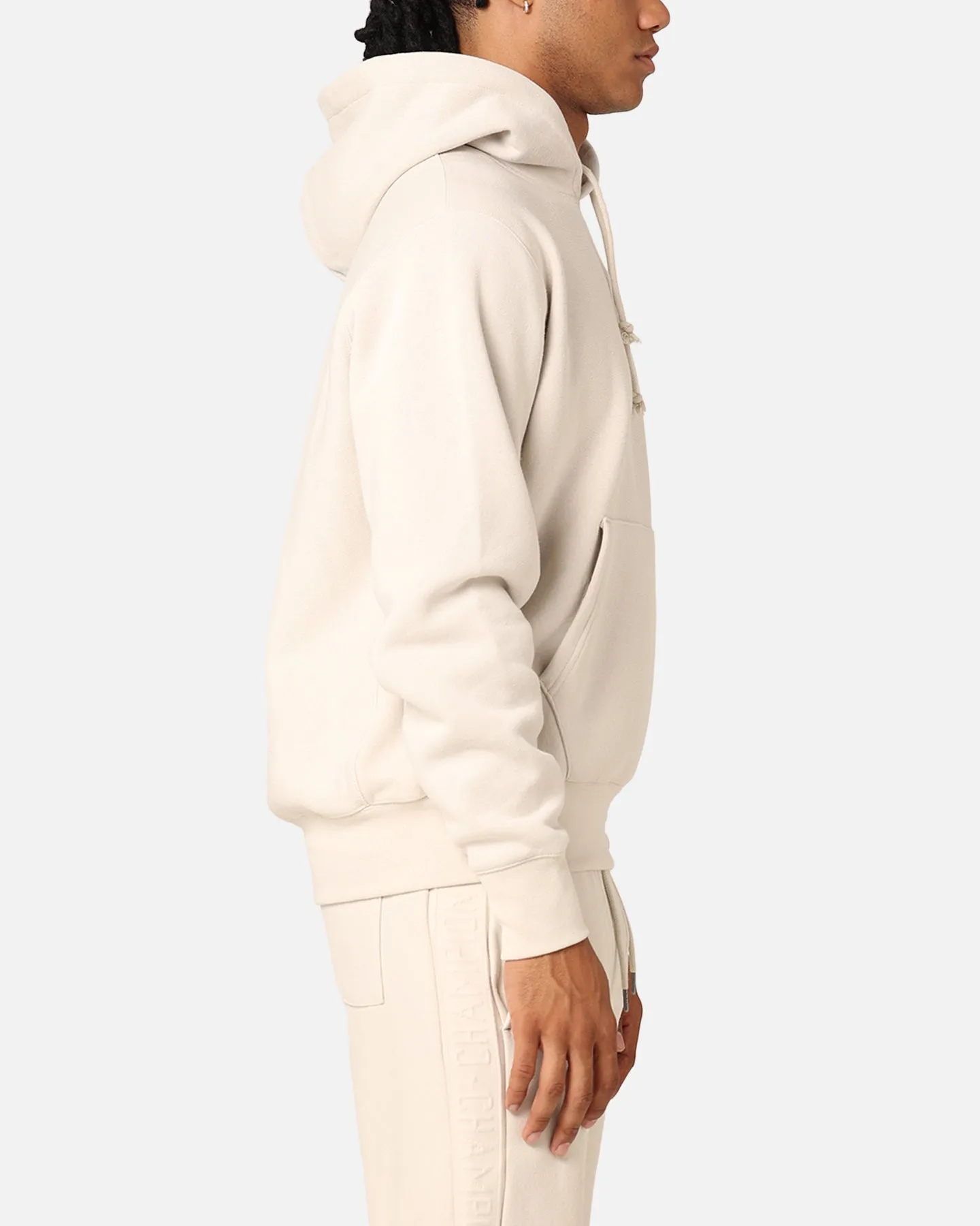 Office Style Champion Reverse Weave Small C Hoodie Stone