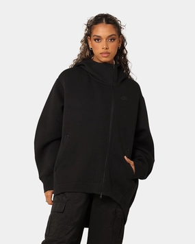 Nike Women's Sportswear Tech Fleece Oversized Full-Zip Hoodie Cape Black/Black Adore