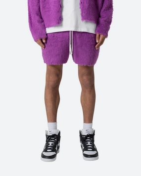 Run Ready MNML Fuzzy Sweat Shorts Purple