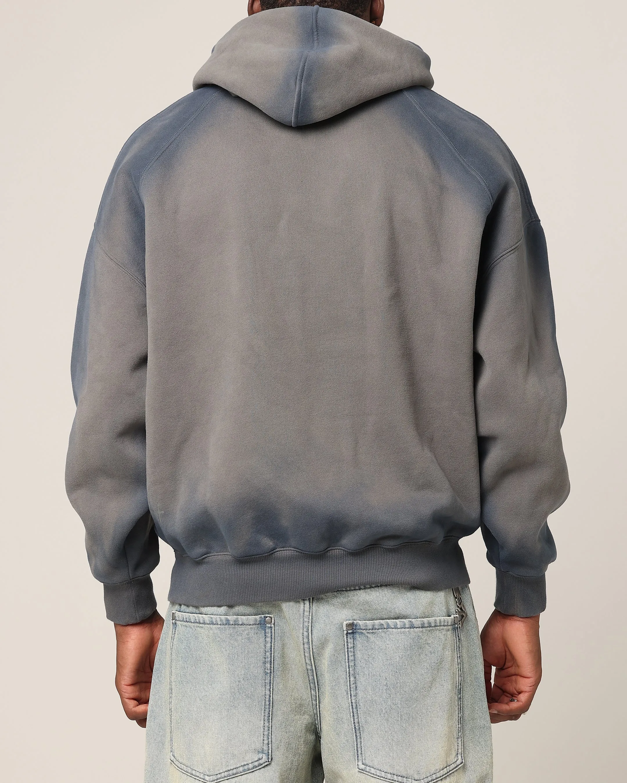 Saint Morta Faded Motor Hoodie Charcoal University Prayer