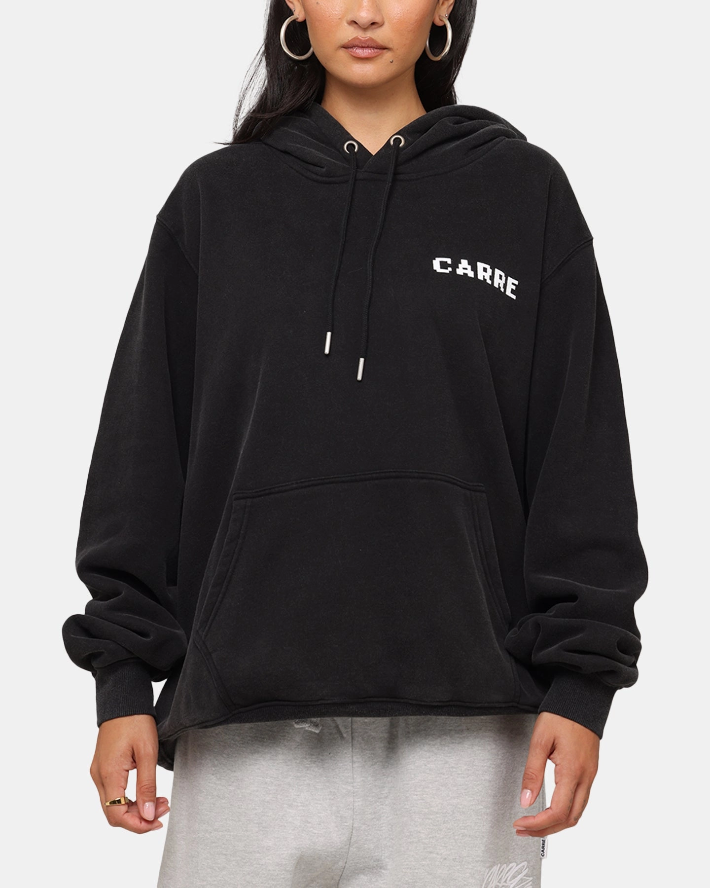 Carre Level Up Hoodie Vintage Black windproof