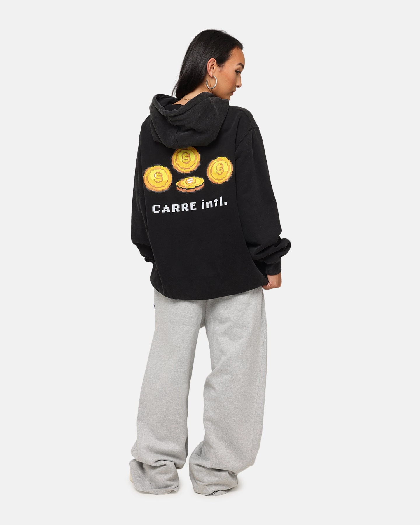 horseback riding outfit Carre Level Up Hoodie Vintage Black