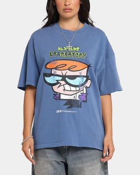 Casual and cool Eco Friendly Dye 73 Studio X Cartoon Network Dexter's Laboratory Grail Vintage T-Shirt Cobalt