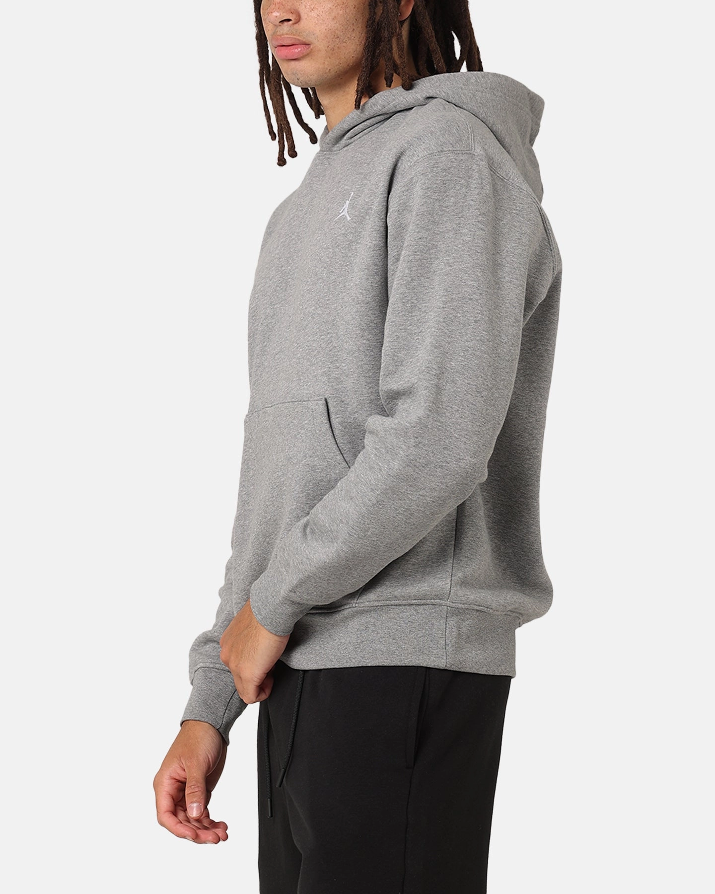 School Days Leisure Wear Jordan Brooklyn Fleece Pullover Hoodie Carbon Heather/White