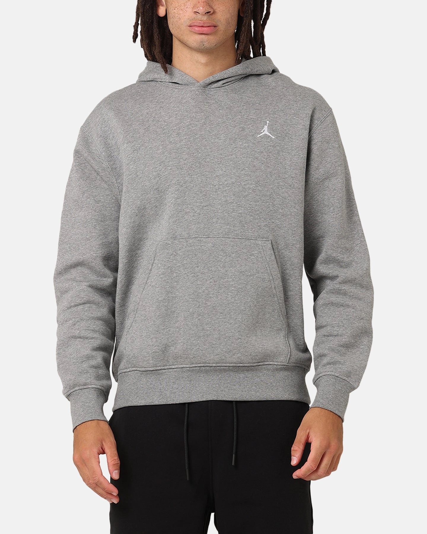 Outdoor Motion Jordan Brooklyn Fleece Pullover Hoodie Carbon Heather/White