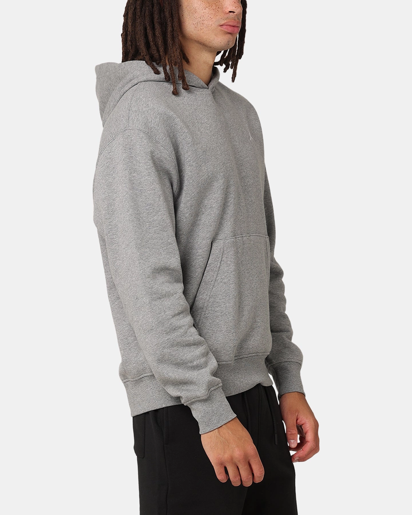 Instagram Worthy Jordan Brooklyn Fleece Pullover Hoodie Carbon Heather/White