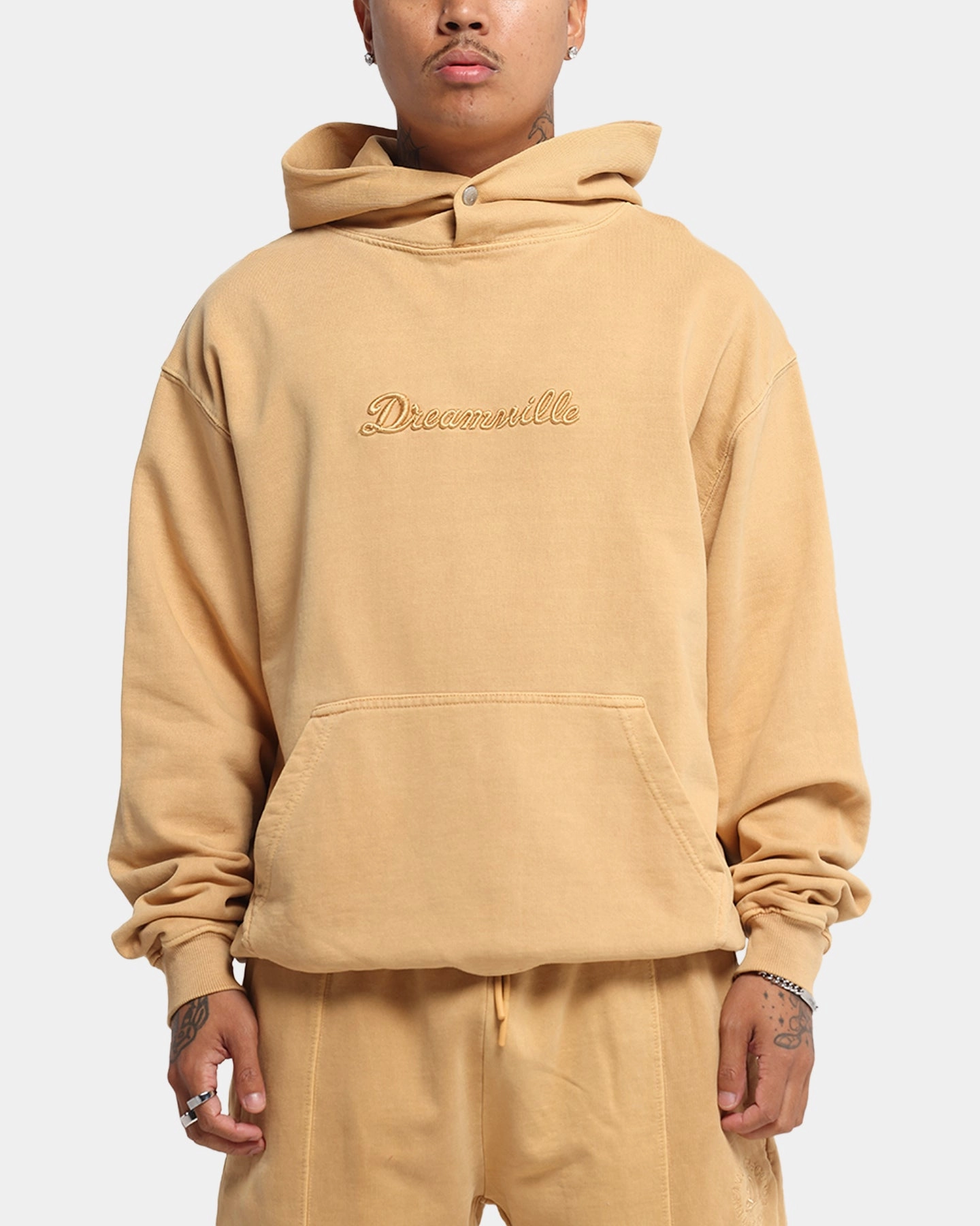 Dreamville Tonal Hoodie Sand Wash Minimalist Look High Demand