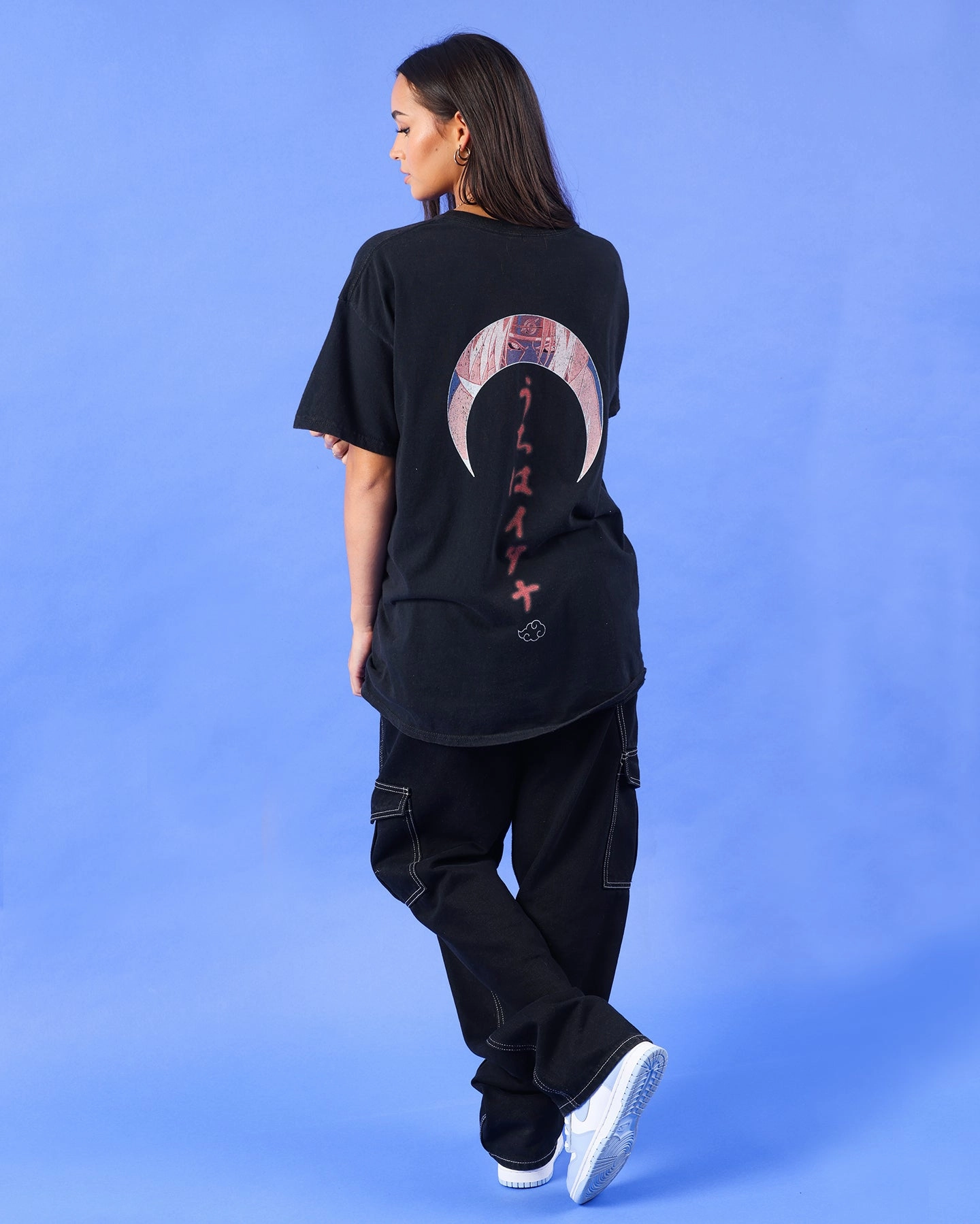 Goat Crew X Naruto Itachi Uchiha Premium Vintage T-Shirt Vintage Black Sustainable Fibers VintageWash