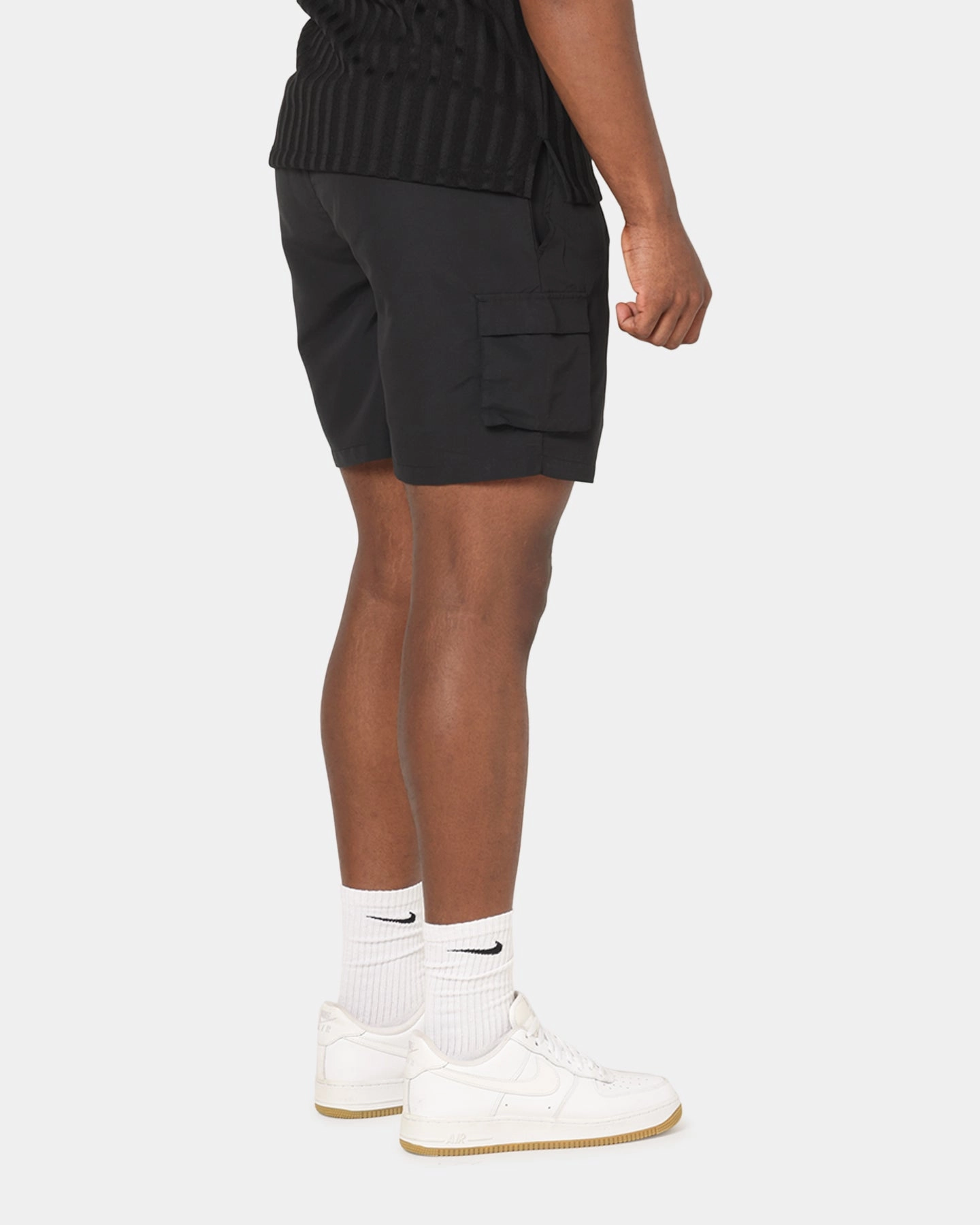 Sik Silk Cargo Swim Shorts Black Breathable Lining service industry