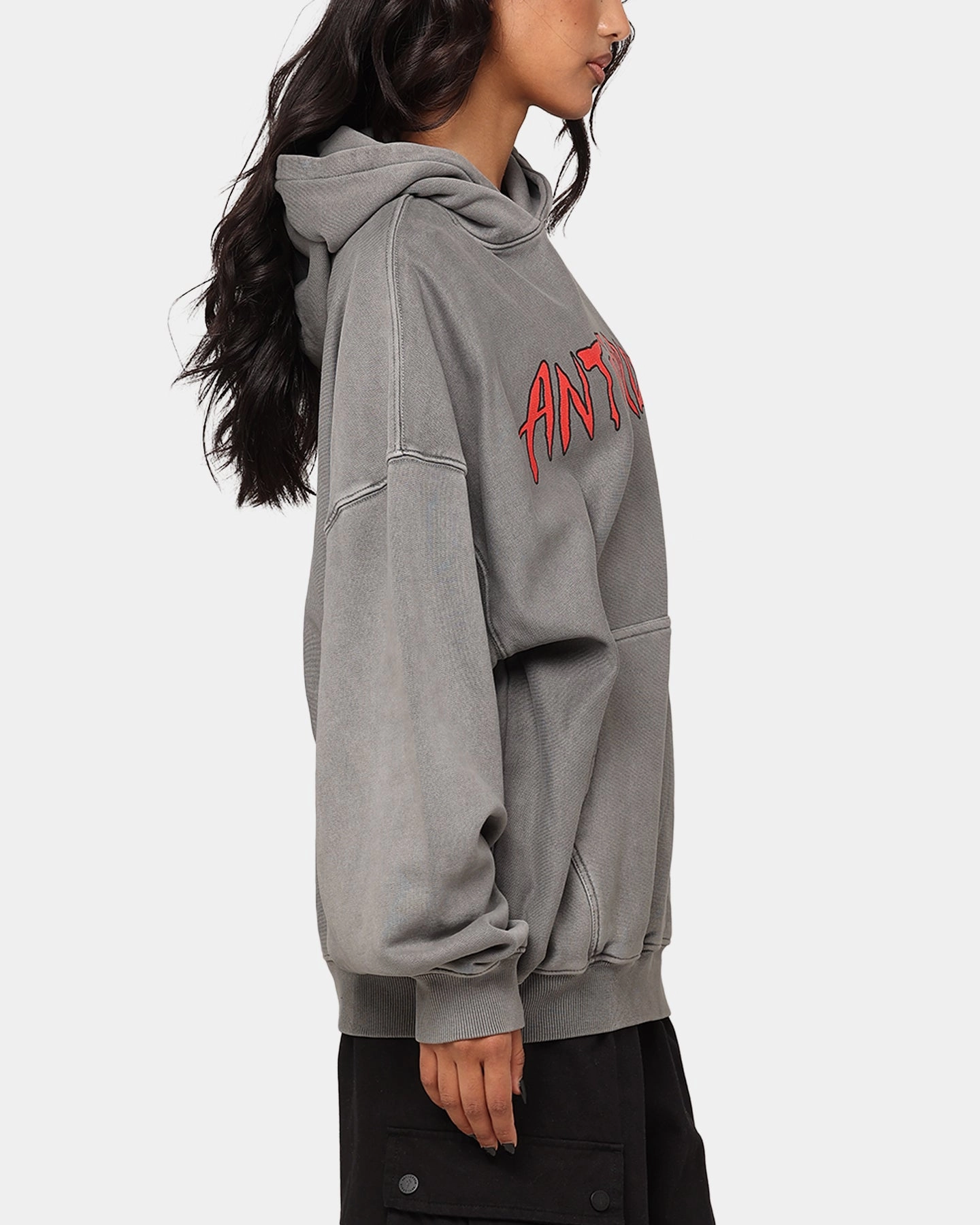 The Anti Order Pseudo Premium Hoodie Washed Charcoal Heat Retention