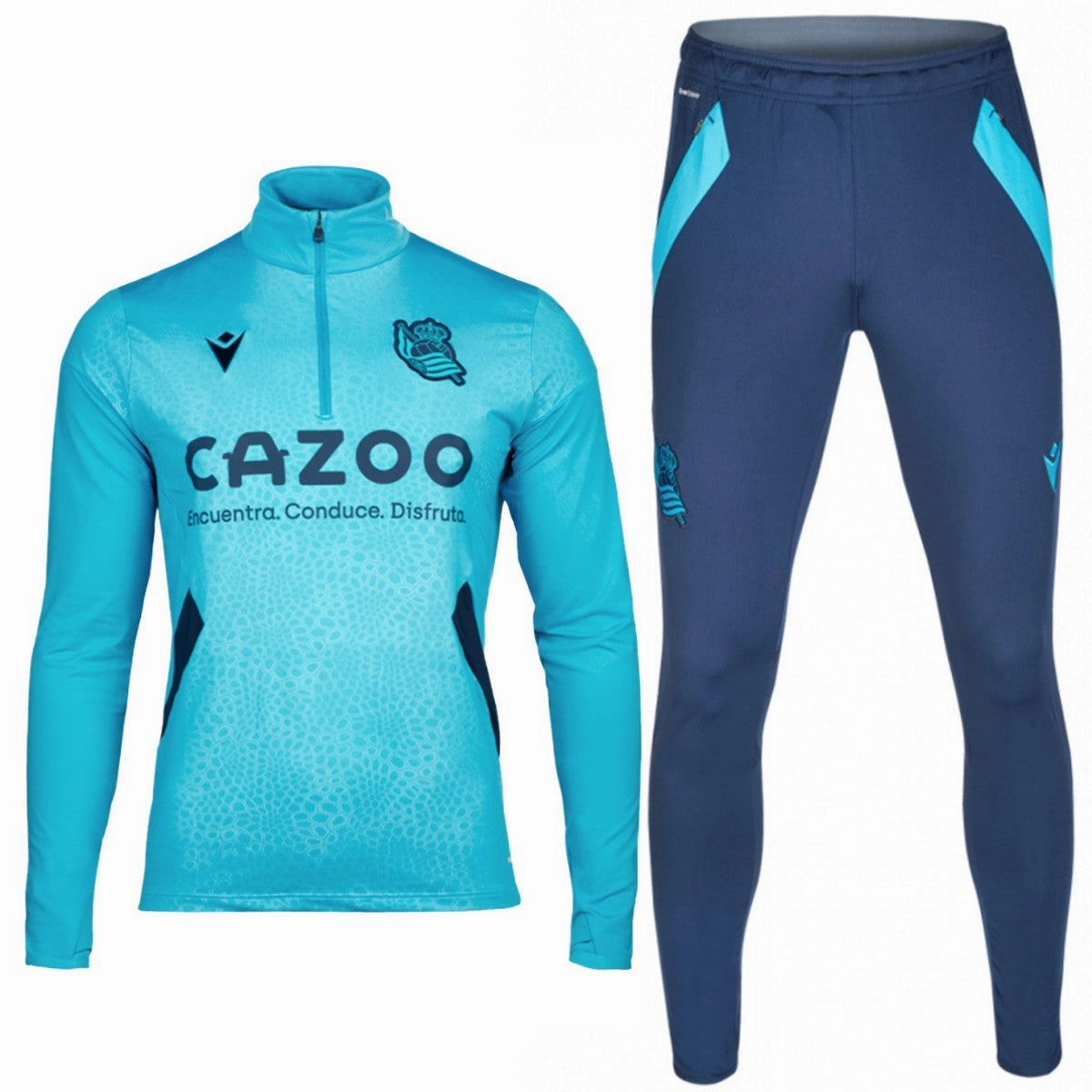Real Sociedad soccer technical training tracksuit 2022/23 - Macron Freedom of movement