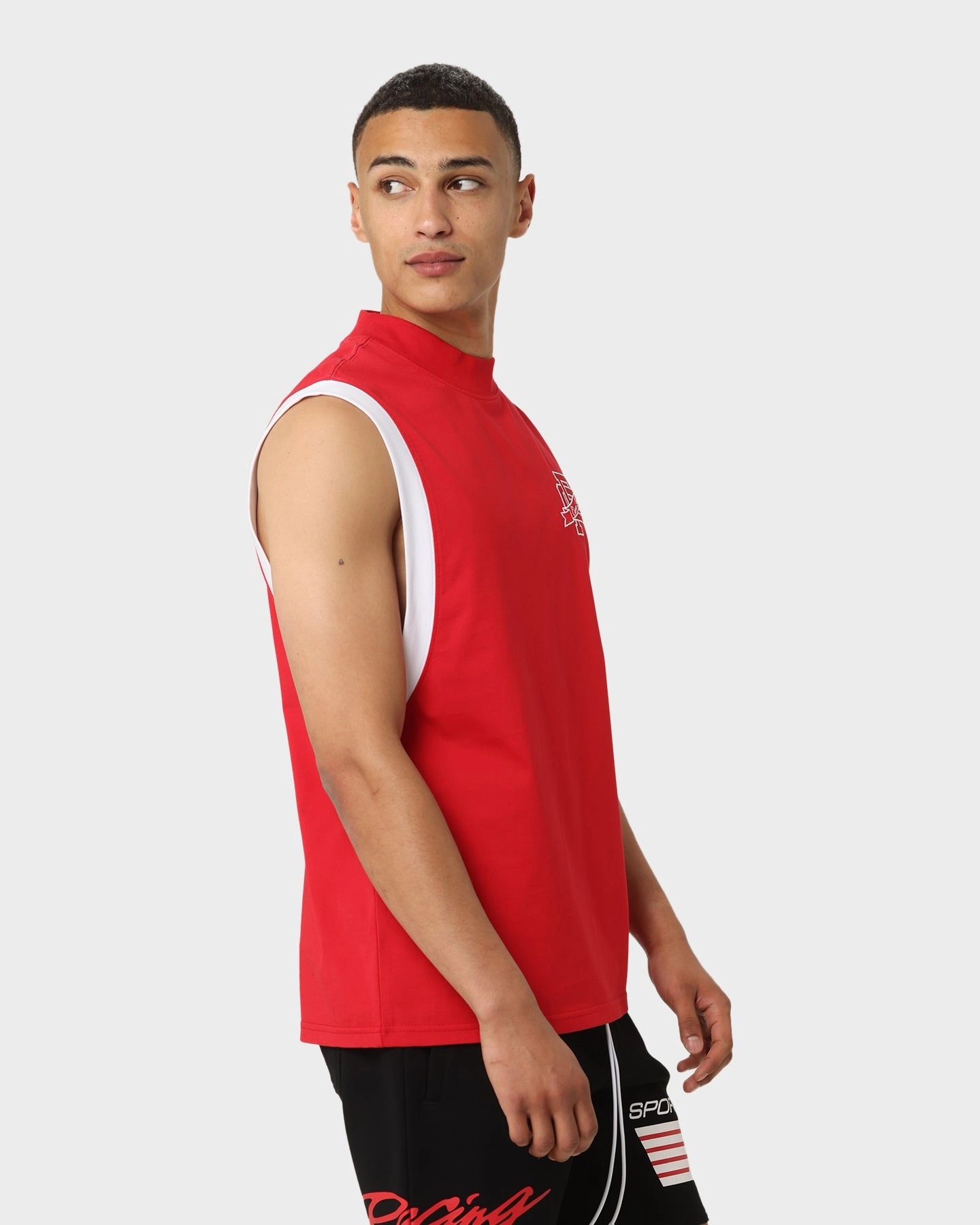 Beach Outfit Simple Comfort Wear Carre Team Paris Muscle T-Shirt Red