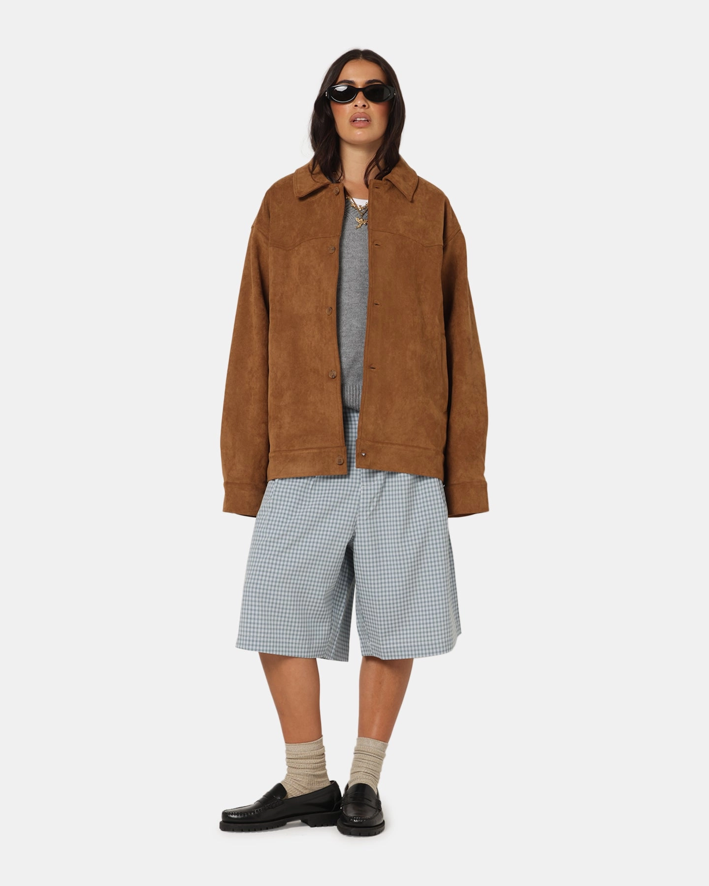 Fall Friendly Romance XXIII Suede Jacket Brown