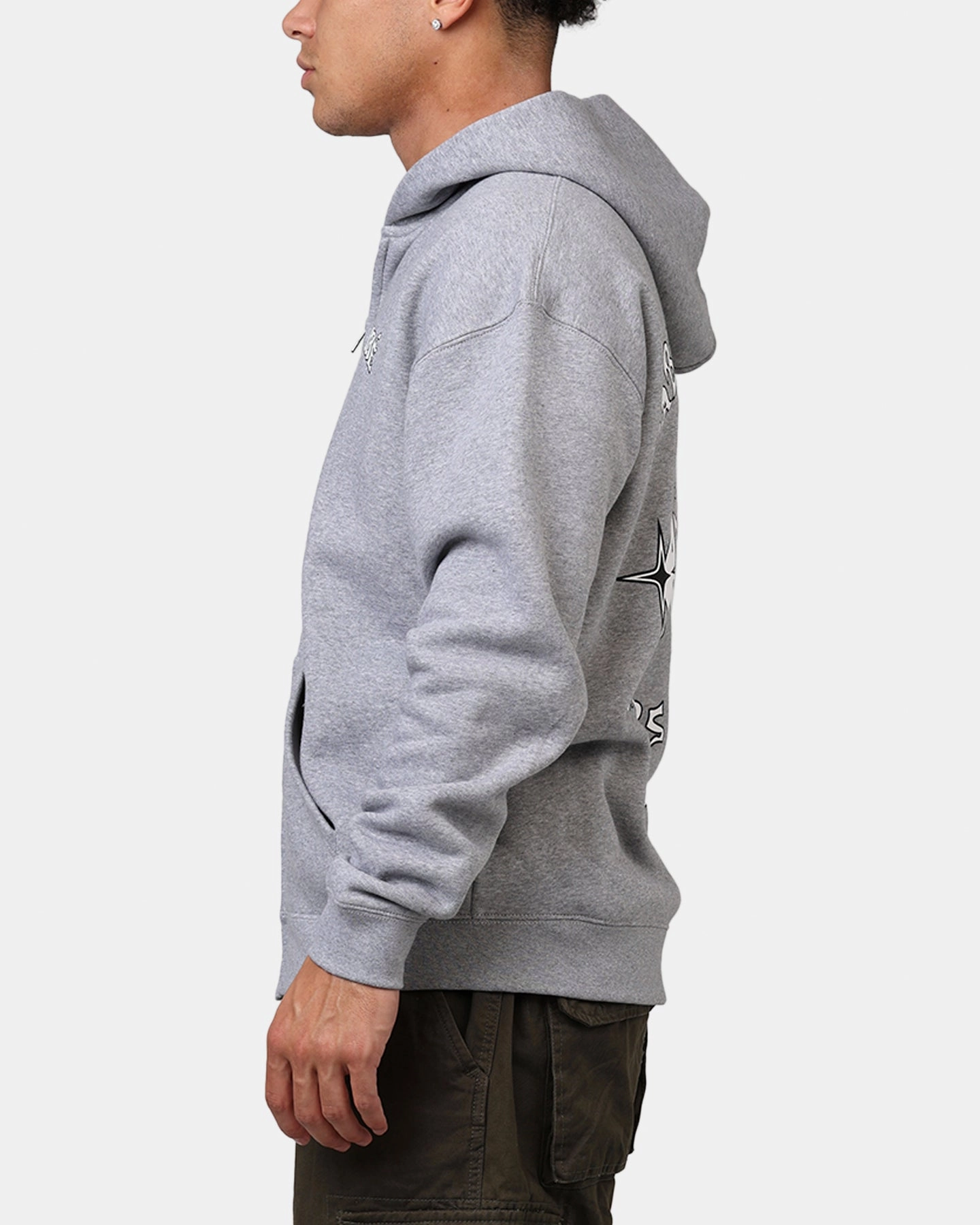 Tactile Response Fabric Performance Wear Carre Members Only Zip Hoodie Grey Marle