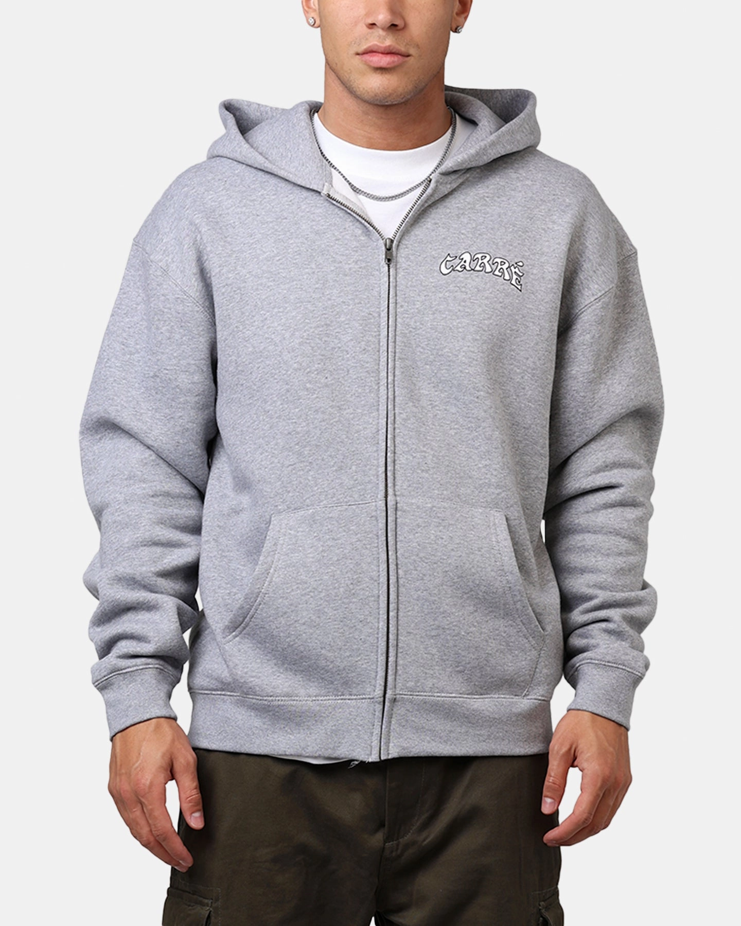 Spectacles Carre Members Only Zip Hoodie Grey Marle