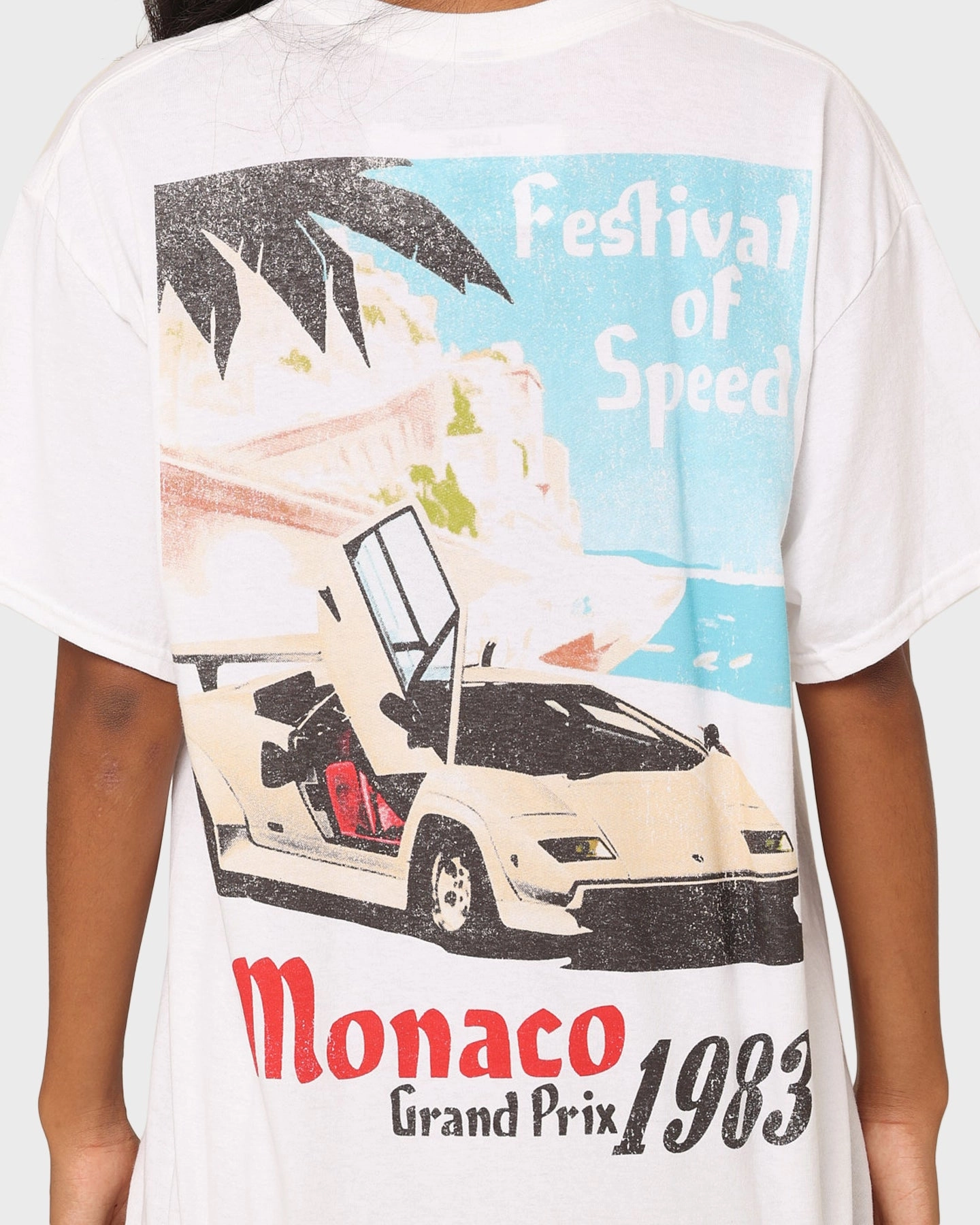 Fashion-Forward Casual Layering Wear Goat Crew Monaco 1983 T-Shirt White