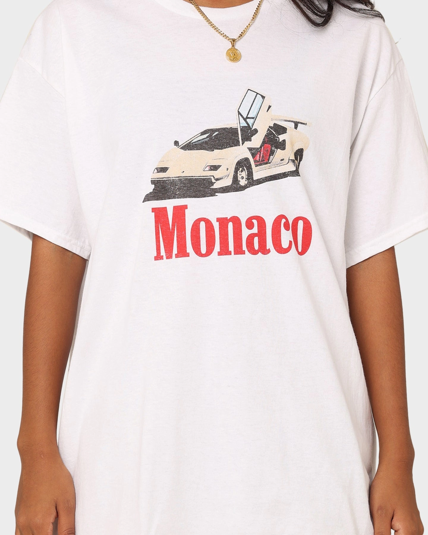 Simple Fashion Goat Crew Monaco 1983 T-Shirt White