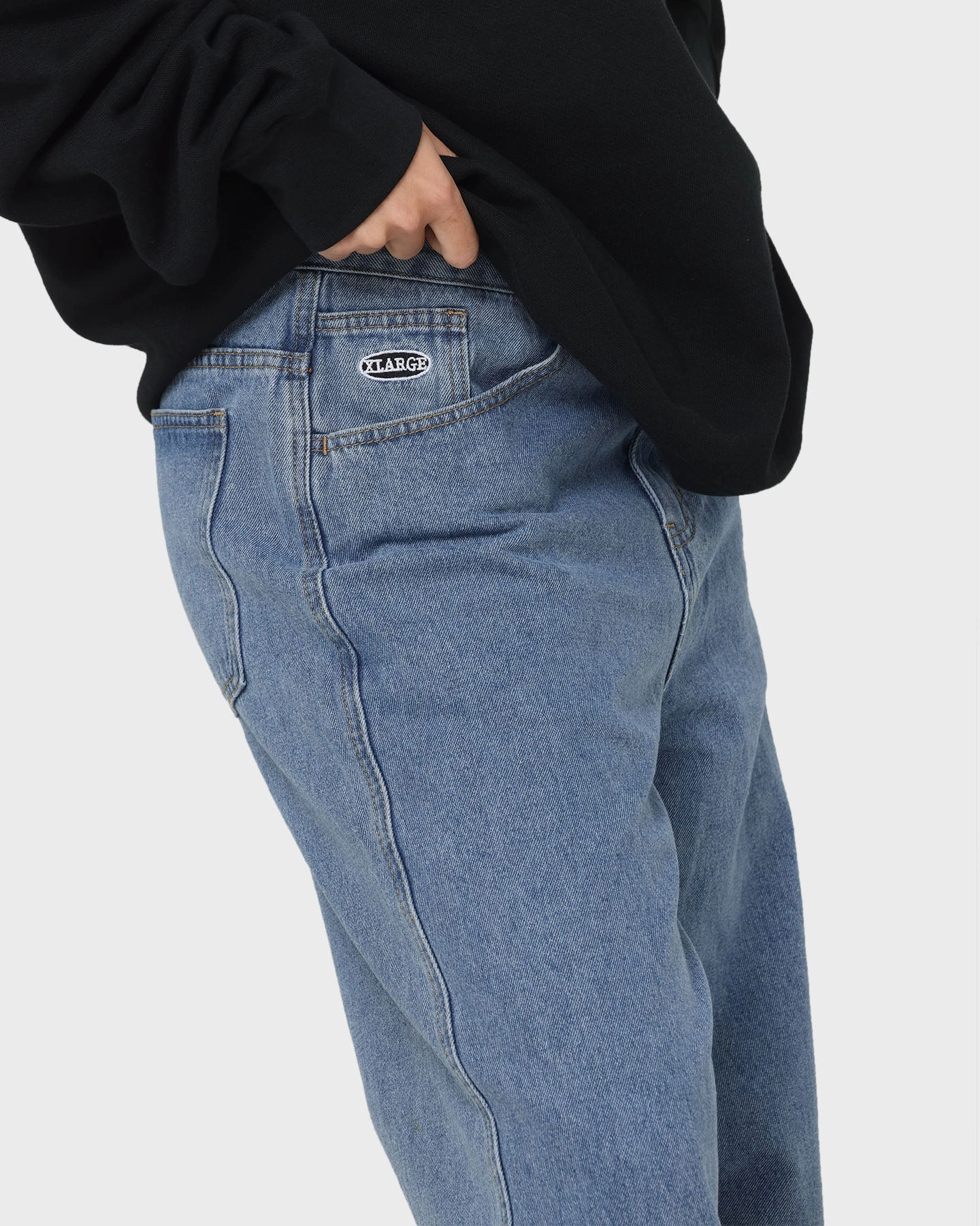 Reinforced Pockets X-Large Bull Denim 91 Pants Mid Blue