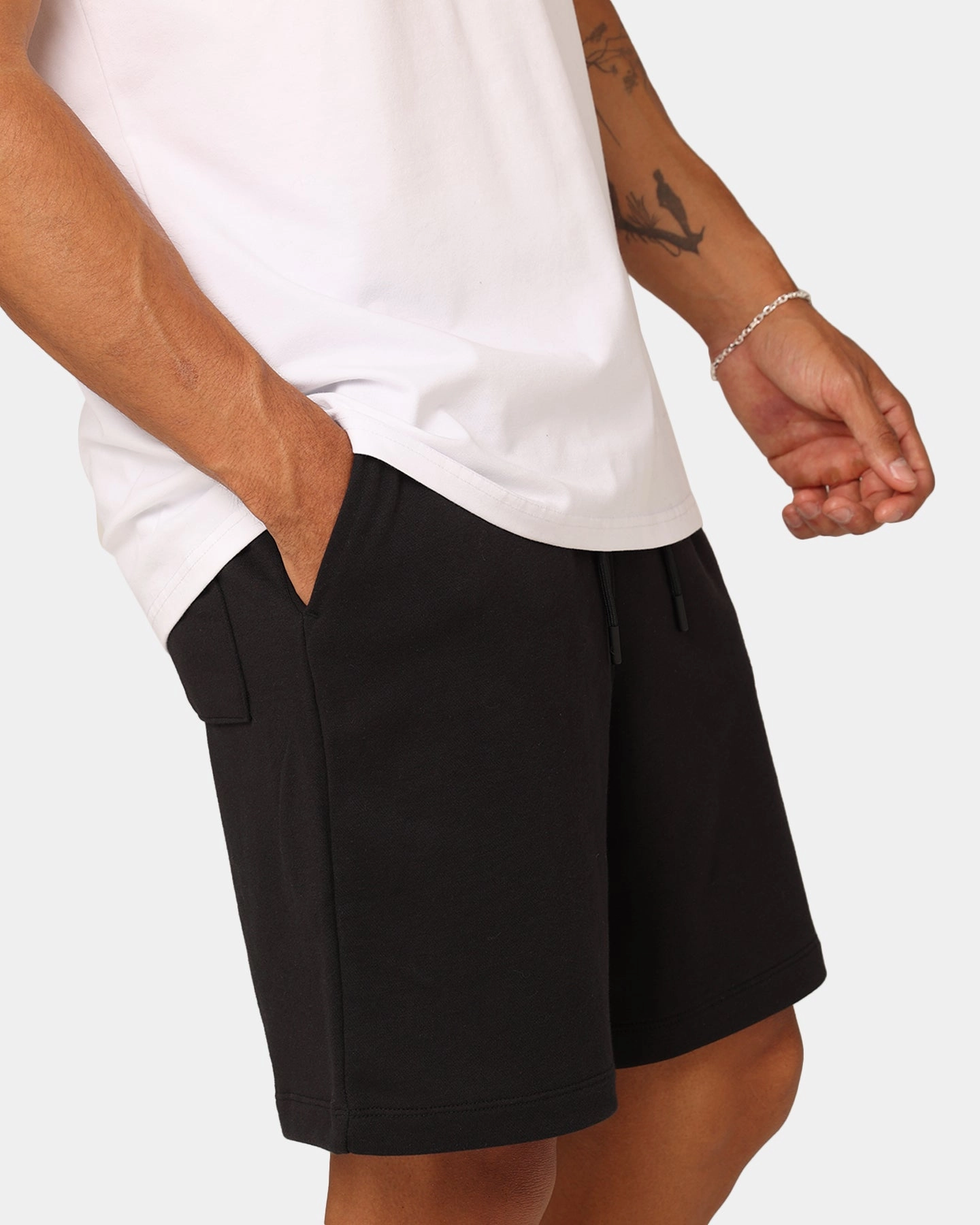 Jordan Essentials Fleece Shorts Black/Black/White Easy Care Material No Slip Waistband