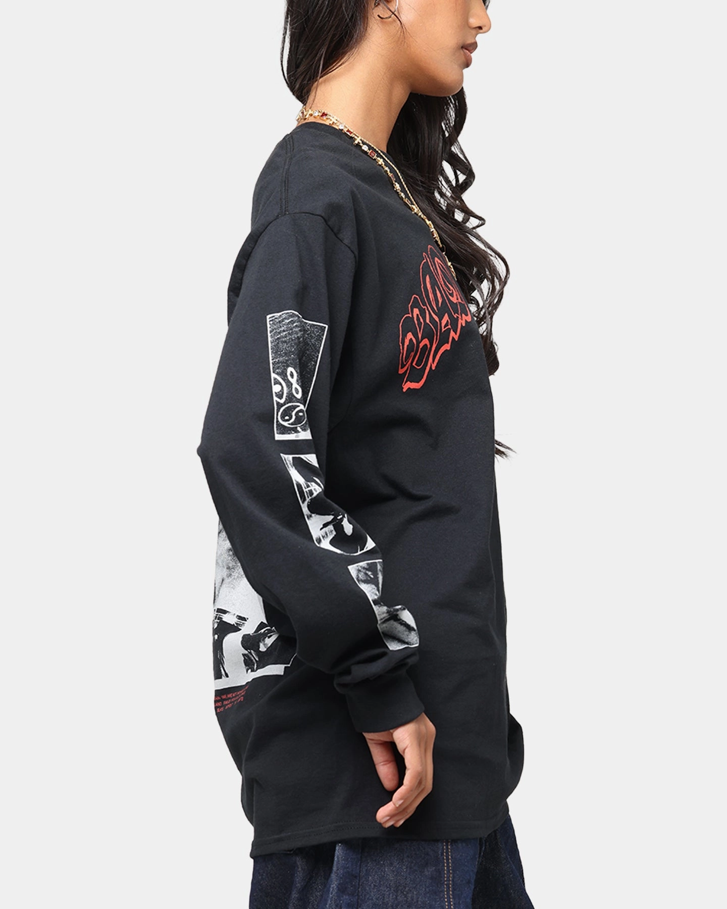 Bad Omens Photo Boxes Long Sleeve T-Shirt Black Non Irritating Tags Non Restrictive Cut