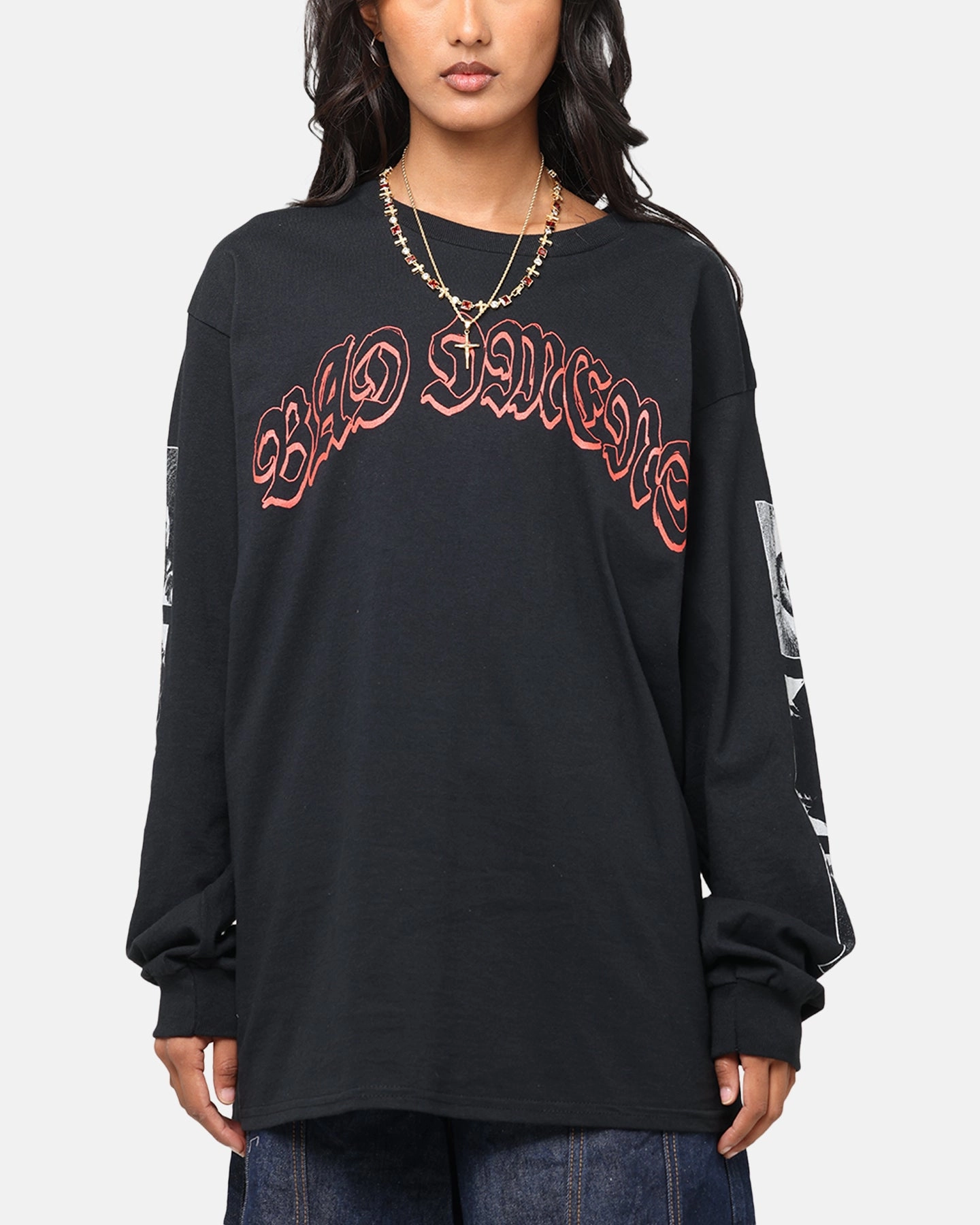 Comfortable Layering Comfortable Touch Bad Omens Photo Boxes Long Sleeve T-Shirt Black