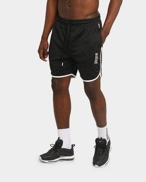 Saint Morta Era Mesh Basketball Short Black/White One-of-a-kind compression support