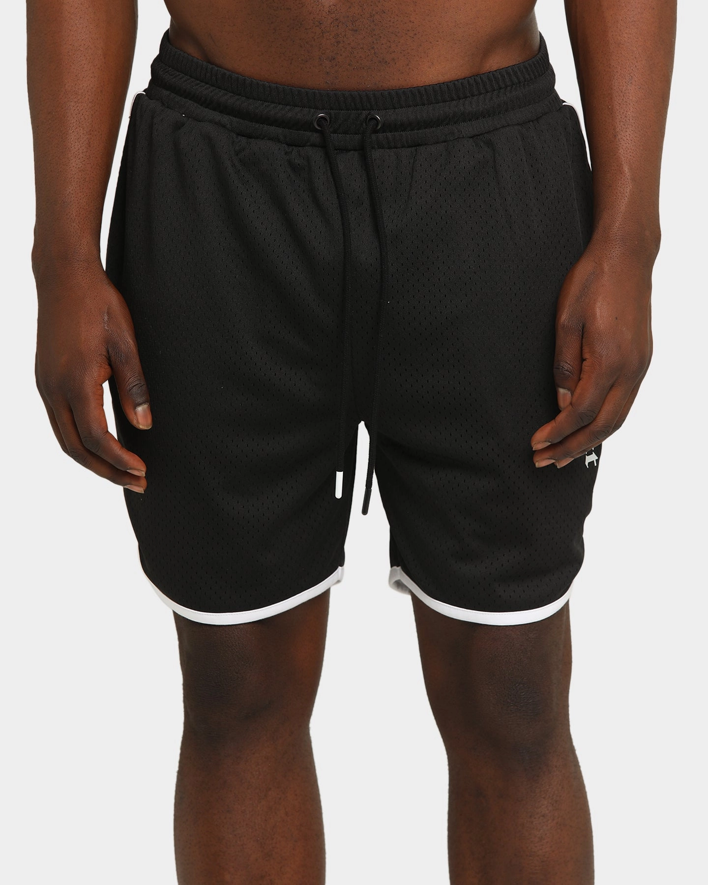 Saint Morta Era Mesh Basketball Short Black/White Trendy Comfort Secure Pocket Zippers