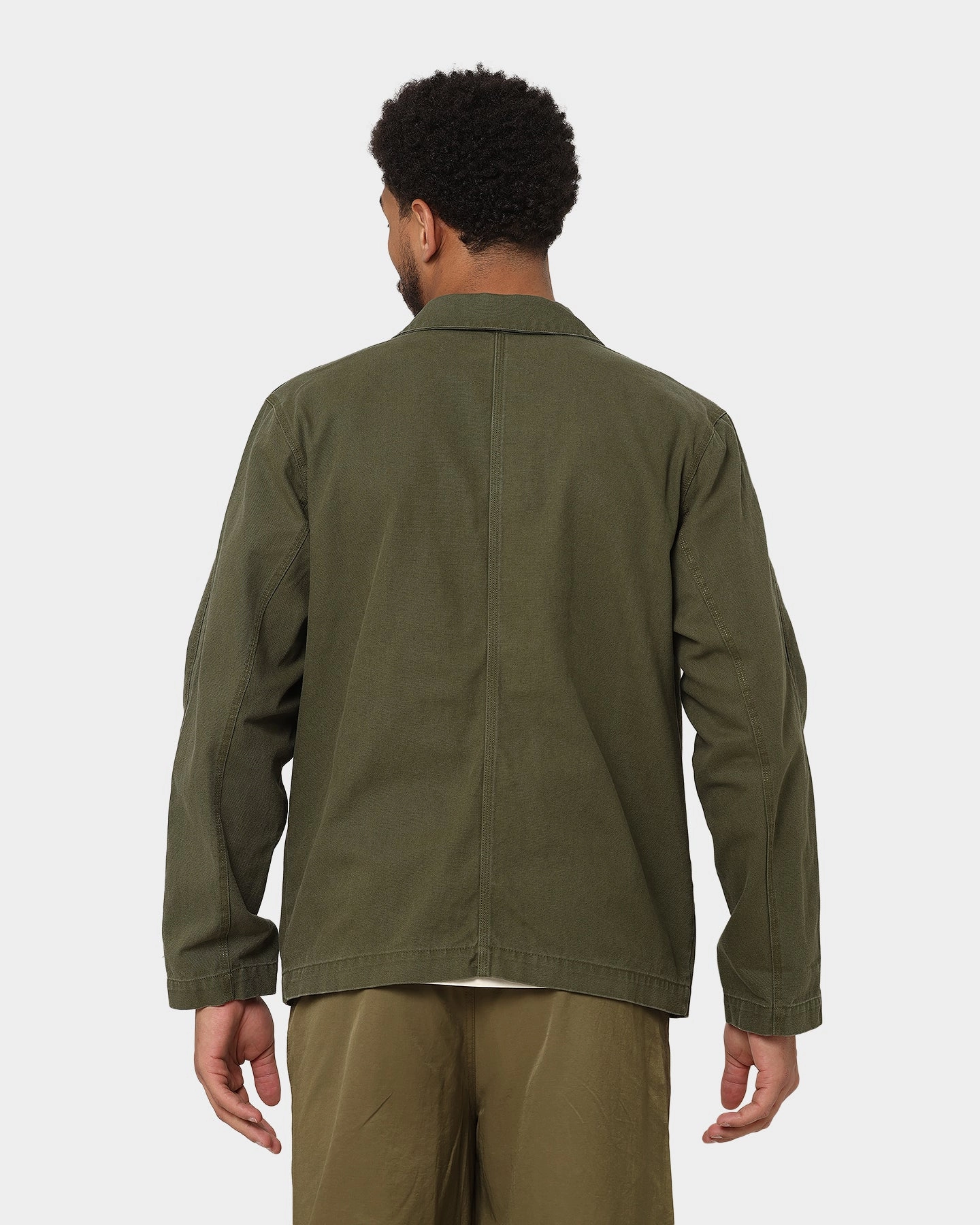 Moisture wicking Anti Slip Collar Nike Nike Life Unlined Chore Coat Jacket Rough Green/White